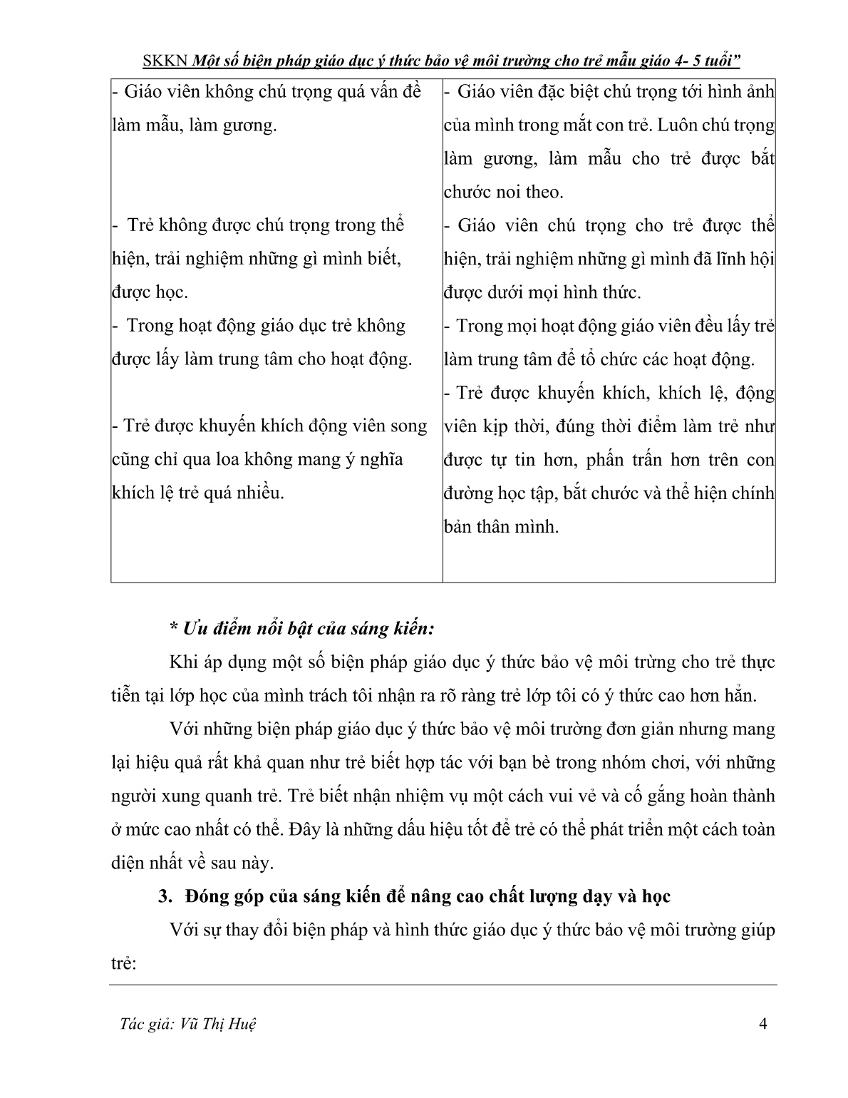 Sáng kiến kinh nghiệm Một số biện pháp giáo dục ý thức bảo vệ môi trường cho trẻ mẫu giáo 4- 5 tuổi trang 4