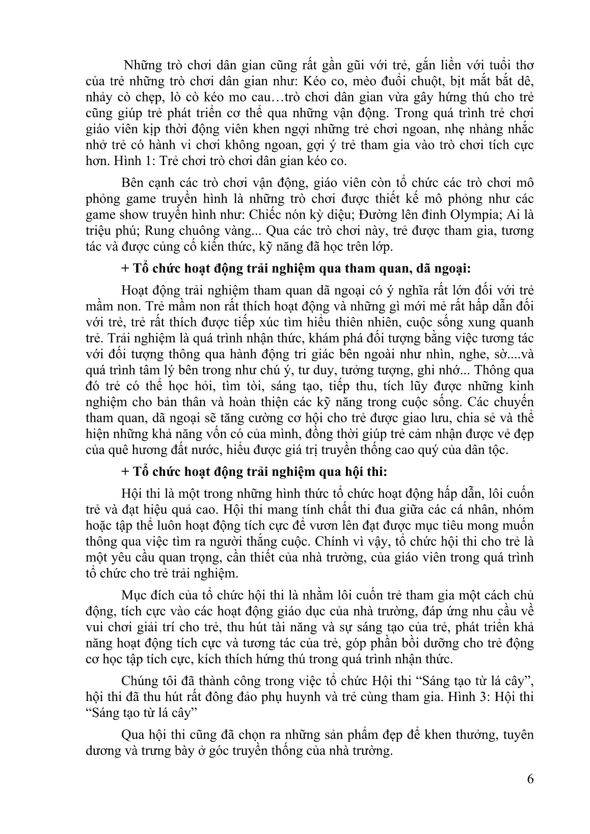 Sáng kiến kinh nghiệm Một số biện pháp giúp giáo viên phát huy tính tích cực, chủ động của trẻ thông qua hoạt động trải nghiệm trang 6