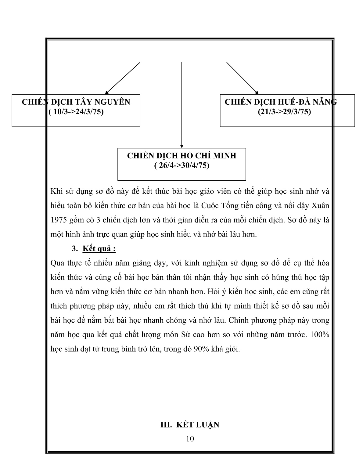 Sáng kiến kinh nghiệm Giúp học sinh học tốt bộ môn Lịch sử ở Trường THCS thông qua việc sử dụng các sơ đồ để dạy học trang 10