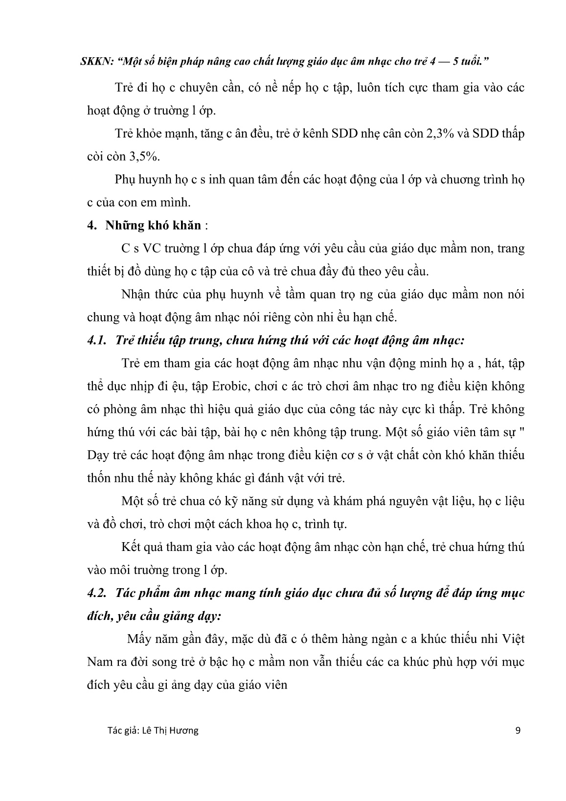 Sáng kiến kinh nghiệm Một số biện pháp nâng cao chất lượng giáo dục Âm nhạc cho trẻ 4 - 5 tuổi trang 9