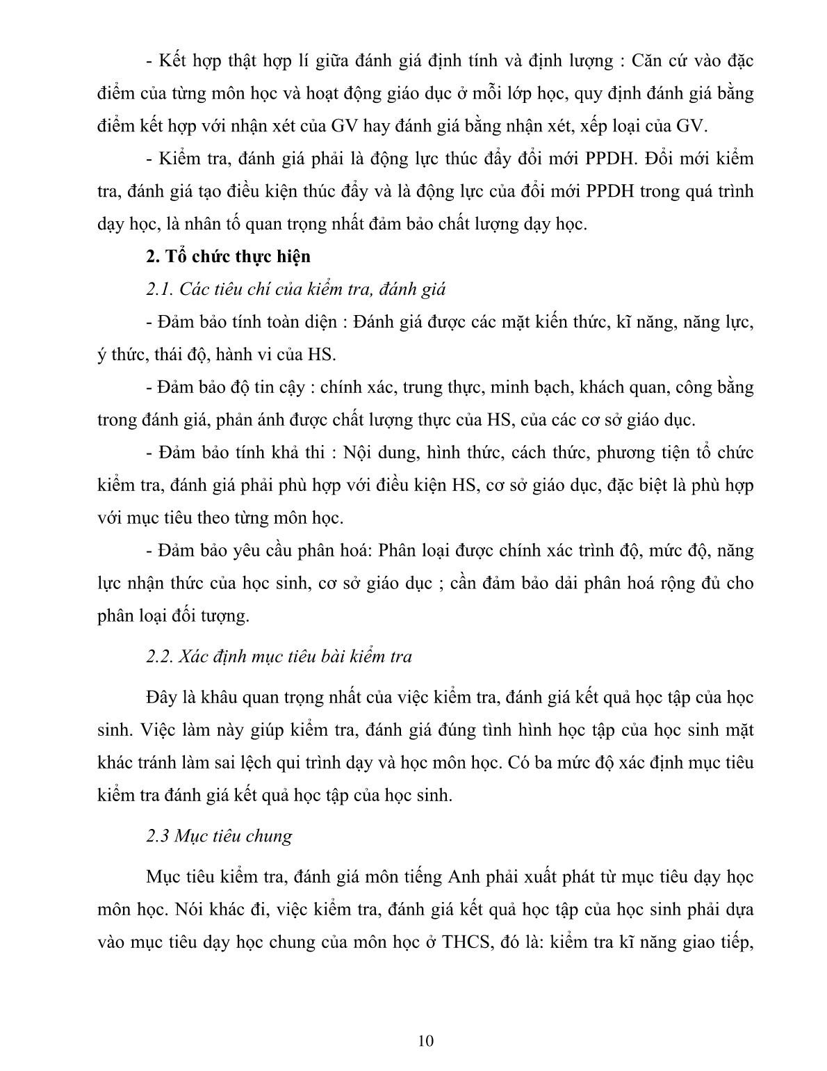 SKKN Đổi mới kiểm tra, đánh giá theo chuẩn kiến thức kỹ năng nhằm nâng cao chất lượng dạy học môn Tiếng Anh trang 10