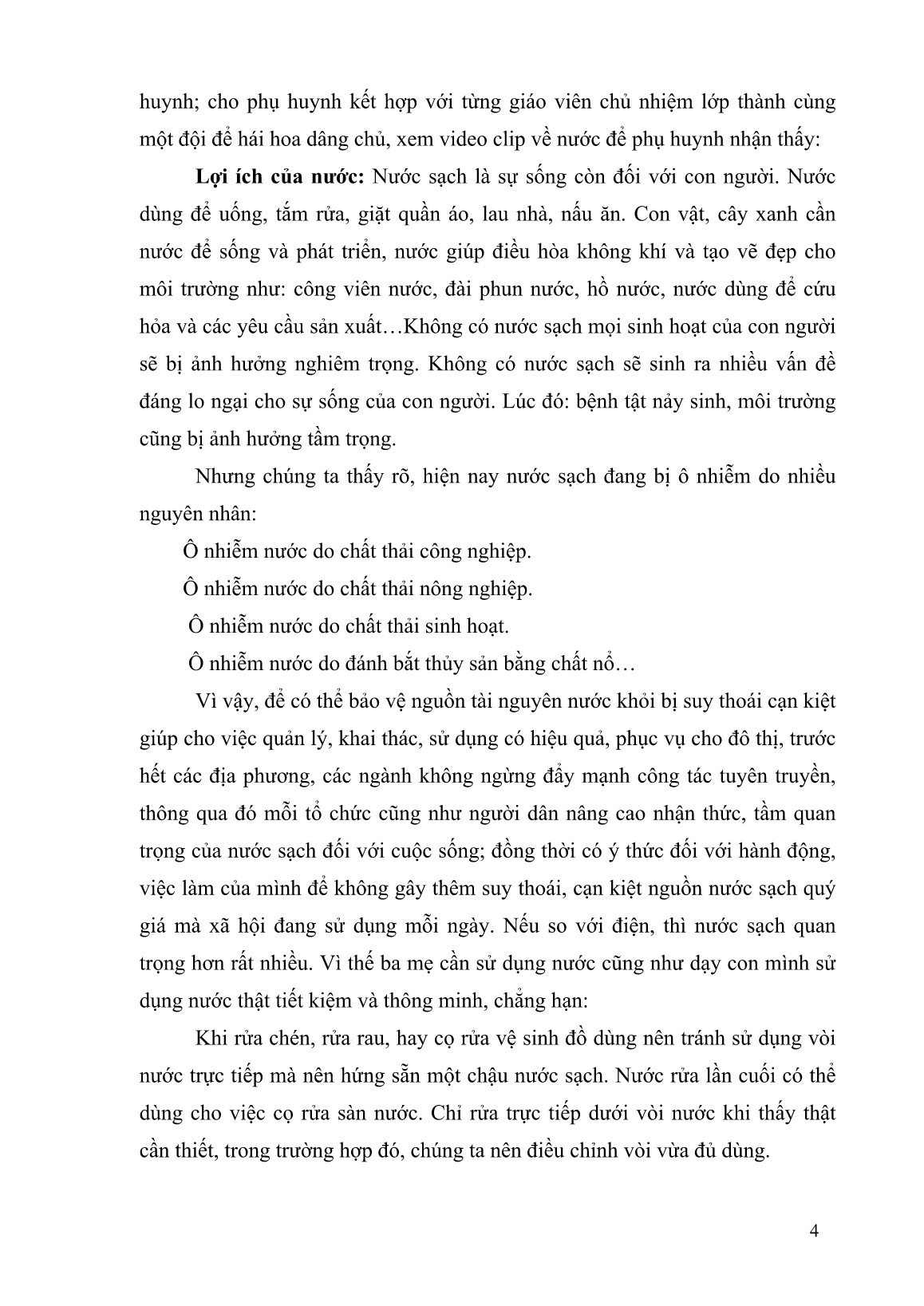 Sáng kiến kinh nghiệm Nâng cao giải pháp dạy trẻ “Bảo vệ nước sạch và tiết kiệm nước” đạt hiệu quả cao trang 4