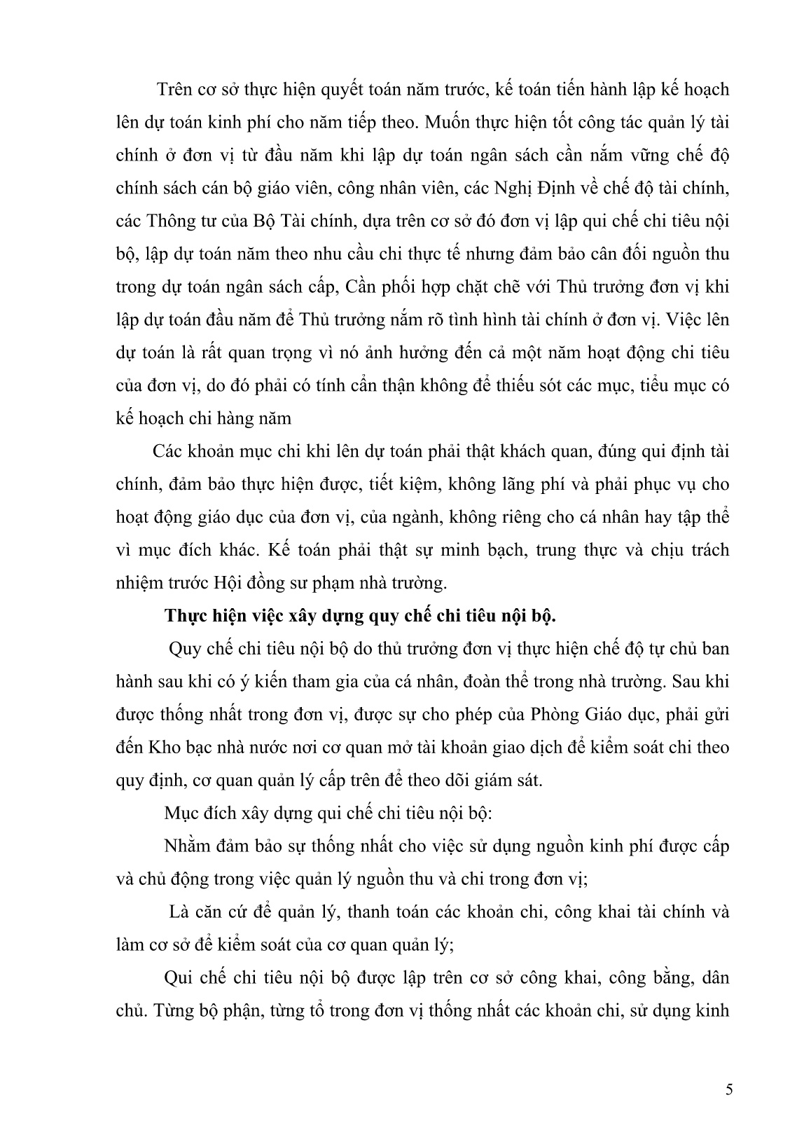 Sáng kiến kinh nghiệm Quản lý tài chính trong trường học trang 5