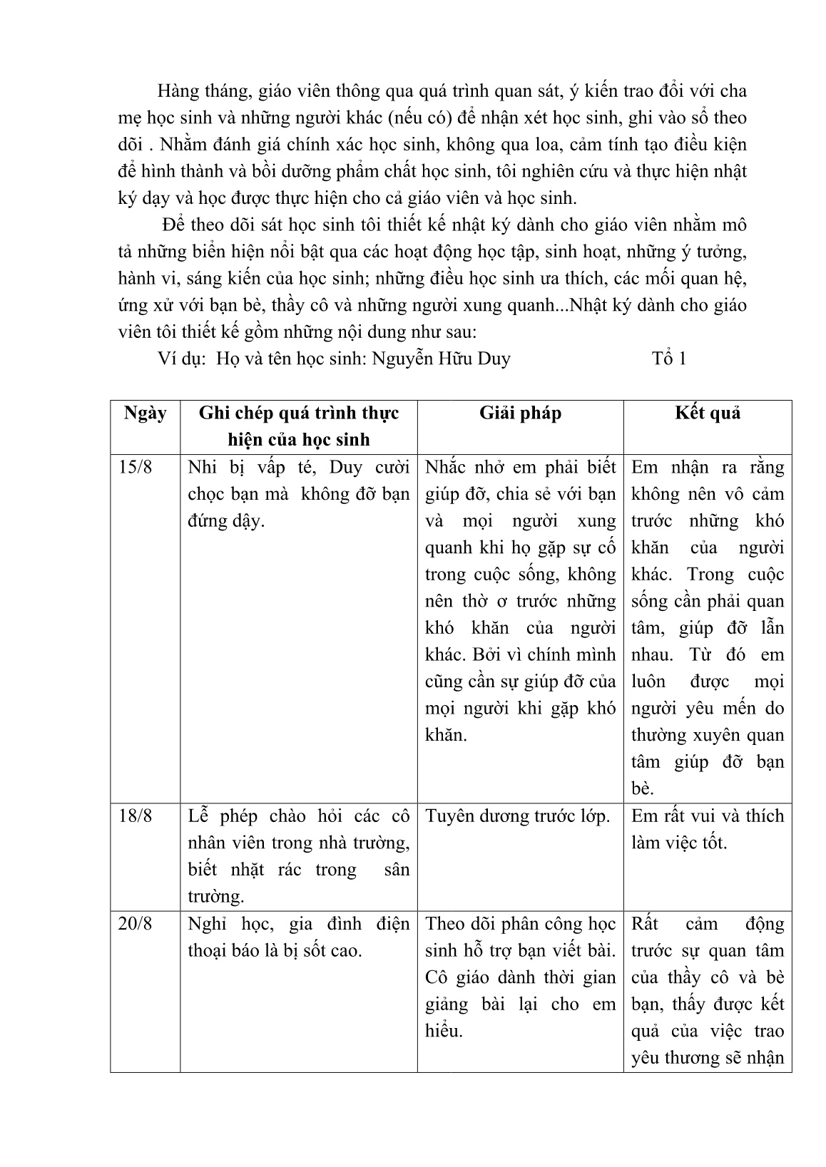 Sáng kiến kinh nghiệm Biện pháp nâng cao việc đánh giá phẩm chất cho học sinh Tiểu học trang 7