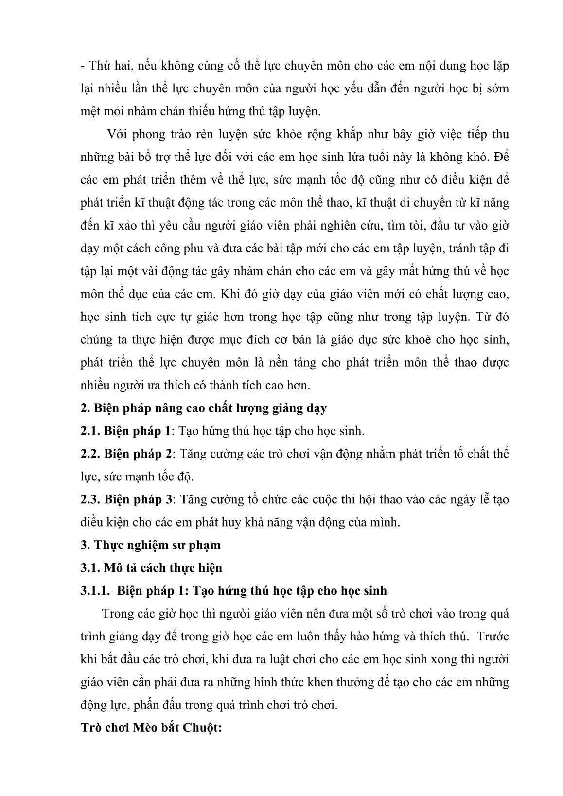 Sáng kiến kinh nghiệm Nghiên cứu và ứng dụng một số trò chơi vận động nhằm phát triển tố chất thể lực, sức mạnh tốc độ cho học sinh Khối 7 Trường THCS Đông Ngàn trang 6