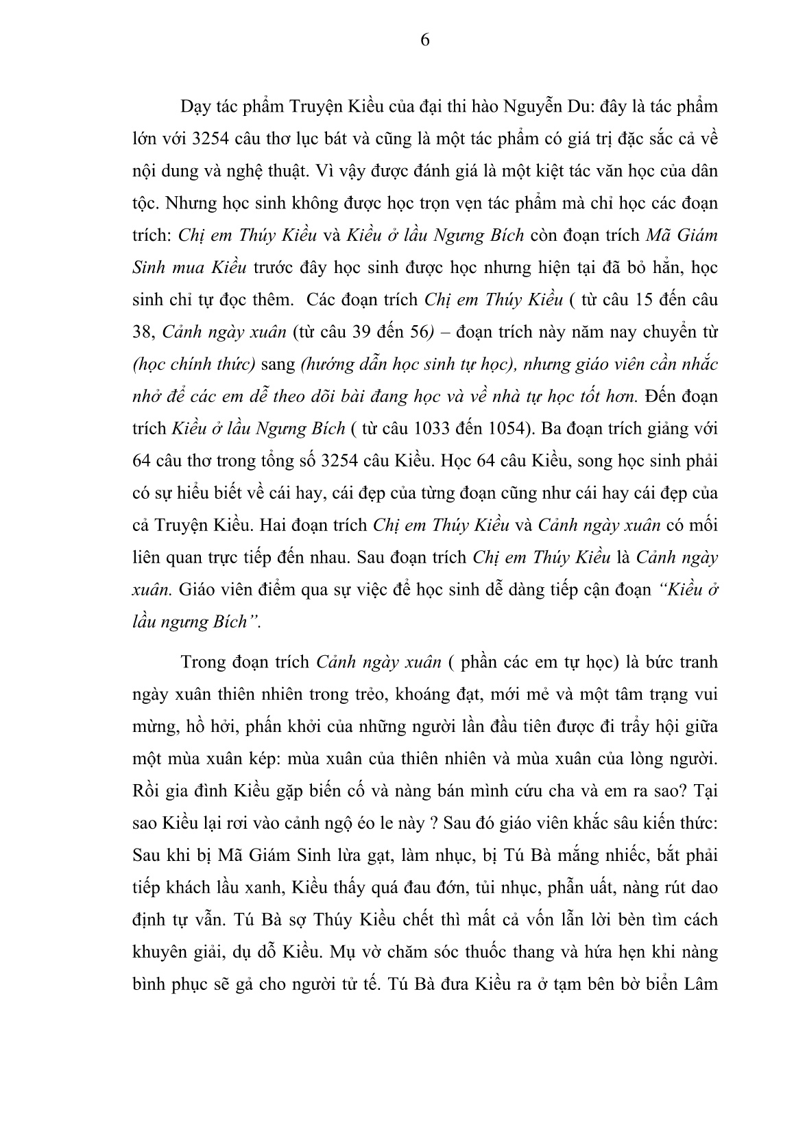 Sáng kiến kinh nghiệm Nâng cao hiệu quả dạy một đoạn trích tác phẩm Văn học Trung đại Lớp 9 trang 6