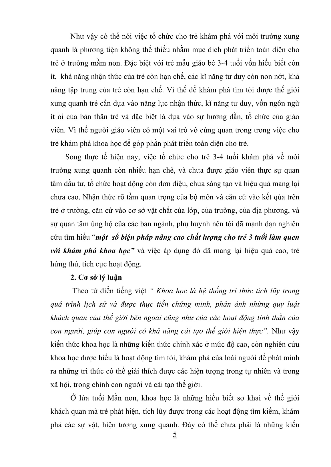 Sáng kiến kinh nghiệm Một số biện pháp nâng cao chất lượng cho trẻ 3 tuổi làm quen với khám phá khoa học trang 5