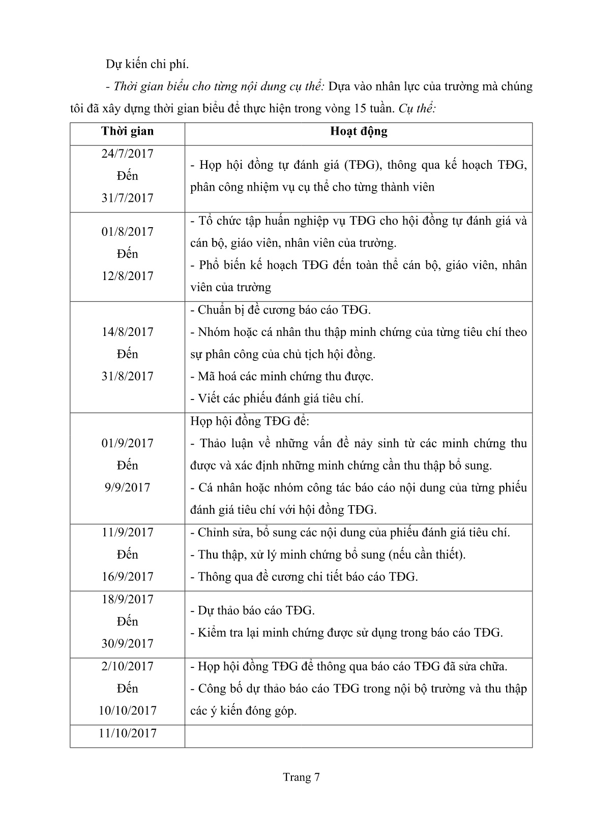 Sáng kiến kinh nghiệm Một số giải pháp thực hiện có hiệu quả công tác tự đánh giá kiểm định chất lượng giáo dục trường học tại Trường THPT Võ Thành Trinh trang 10