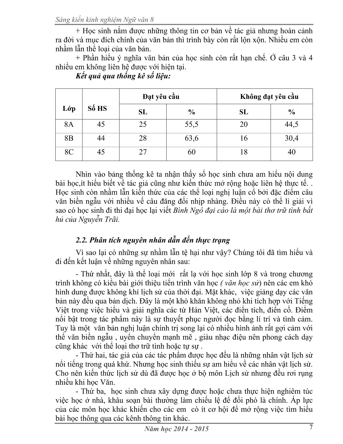 SKKN Vận dụng kiến thức liên môn và phương pháp tích hợp để dạy văn bản nghị luận trung đại Việt Nam trang 7