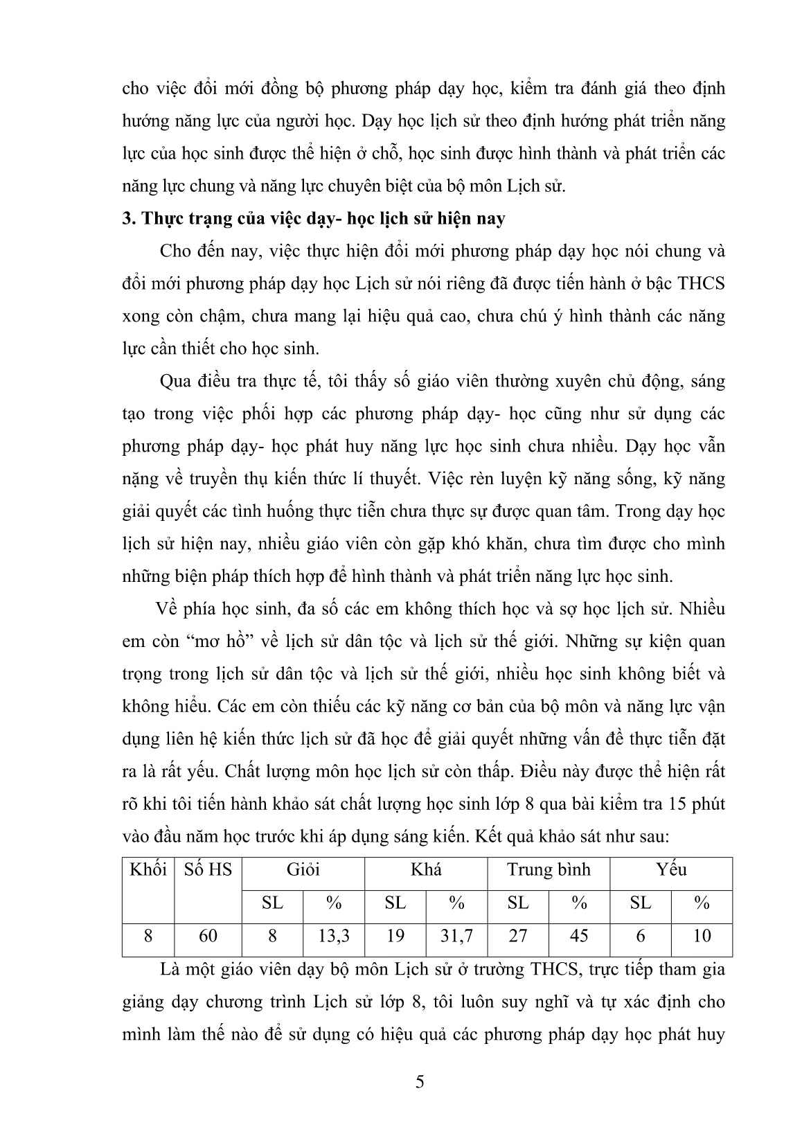 SKKN Định hướng phát triển năng lực Lịch sử cho học sinh Lớp 8 khi dạy chương III: Châu Á thế kỉ XVIII- đầu thế kỉ XX trang 5