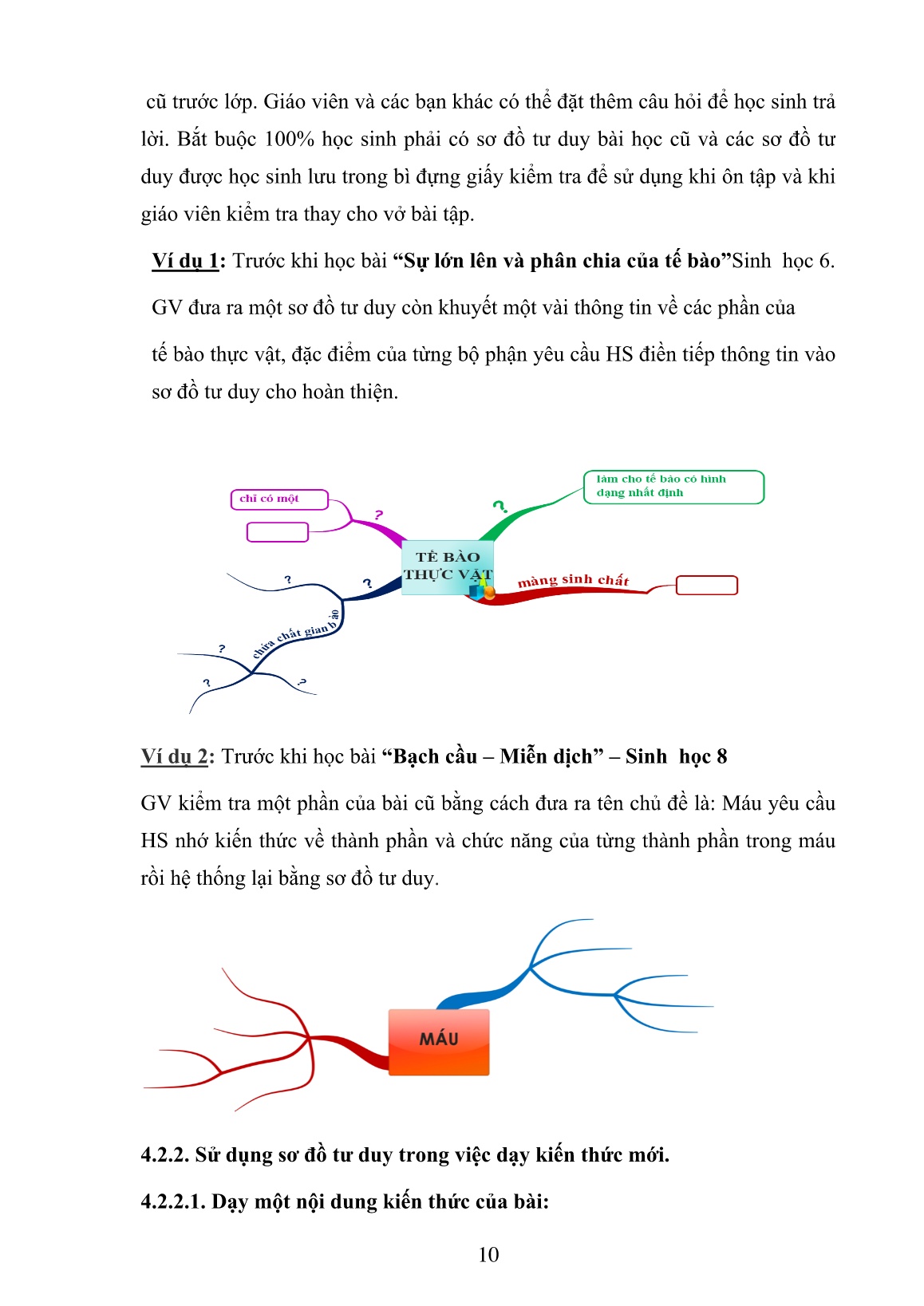 Sáng kiến kinh nghiệm Sử dụng Sơ đồ tư duy trong dạy học môn Sinh học THCS trang 10