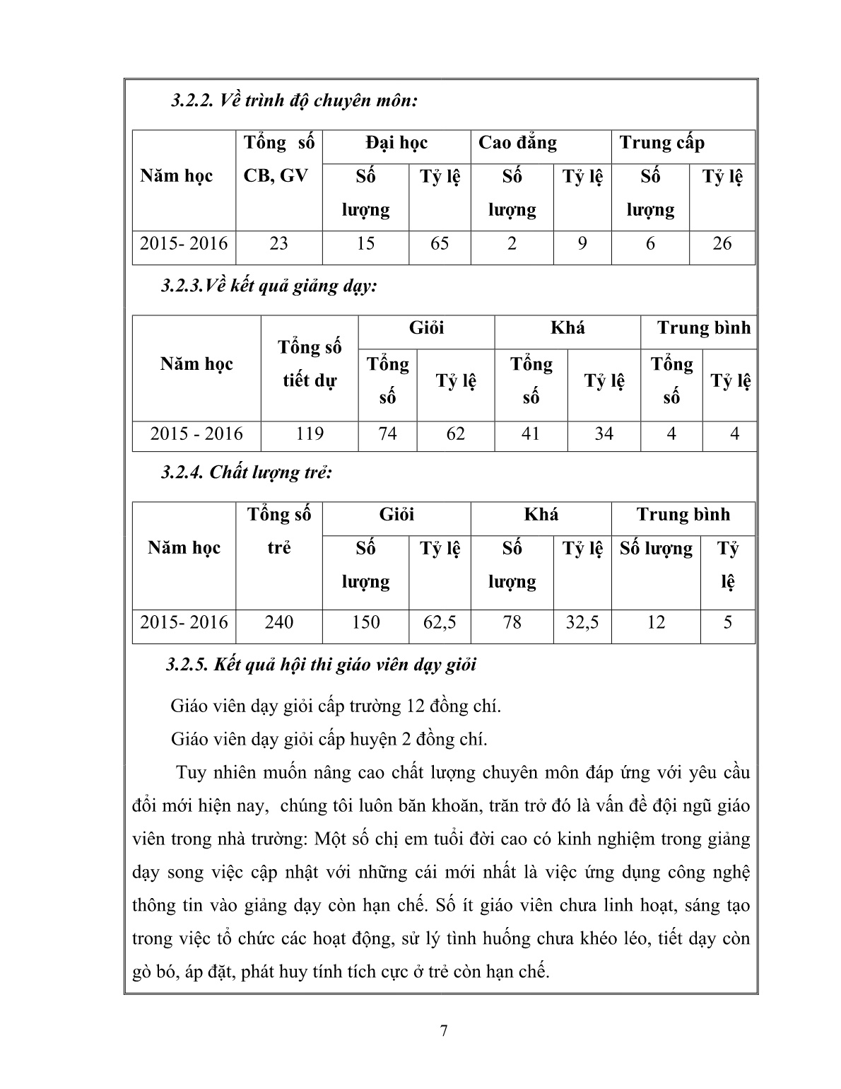 SKKN Nâng cao chất lượng bồi dưỡng chuyên môn cho đội ngũ giáo viên trong Trường Mầm non đáp ứng yêu cầu đổi mới trang 7