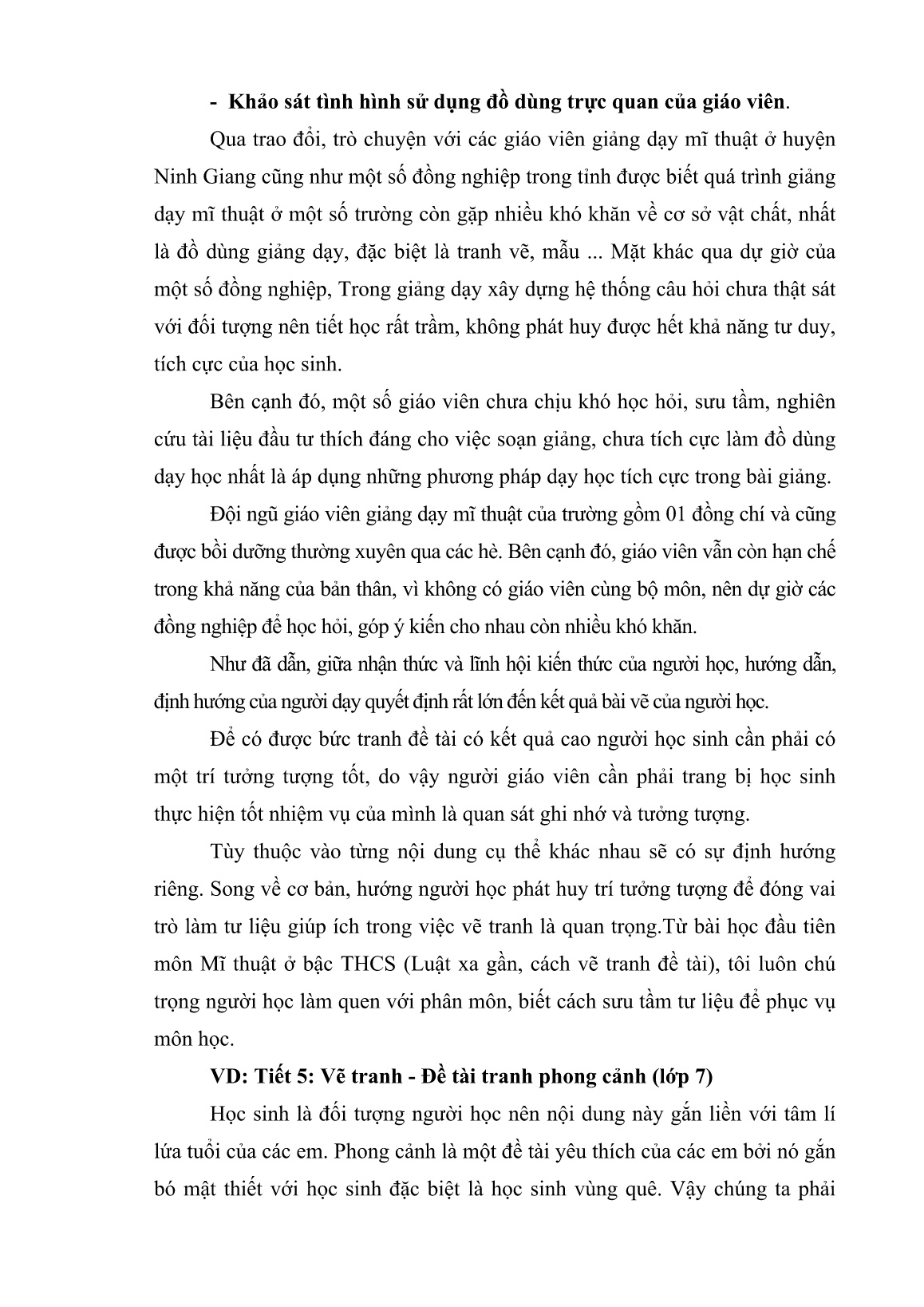 SKKN Đổi mới phương pháp dạy học nhằm phát huy tính tích cực và sáng tạo của học sinh THCS trong các bài vẽ tranh Đề tài trang 10