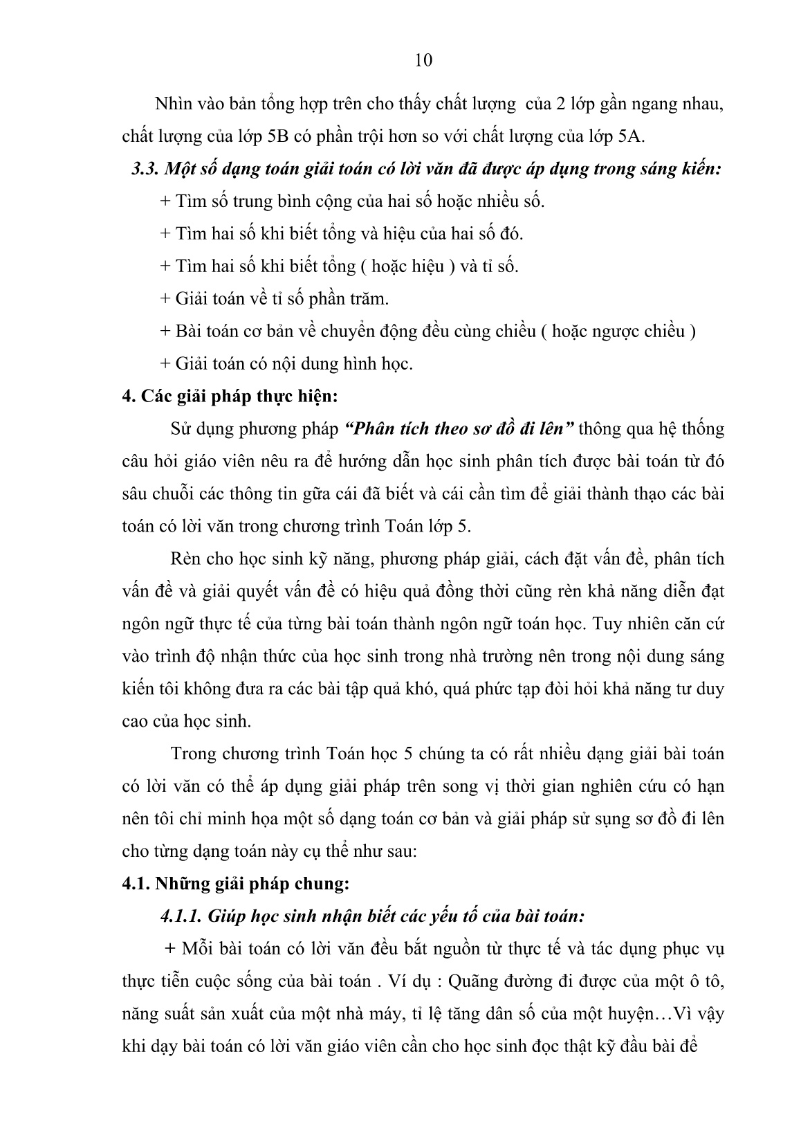 SKKN Sử dụng phương pháp  Phân tích sơ đồ đi lên để nâng cao kĩ năng giải Toán có lời văn cho học sinh Lớp 5 trang 10