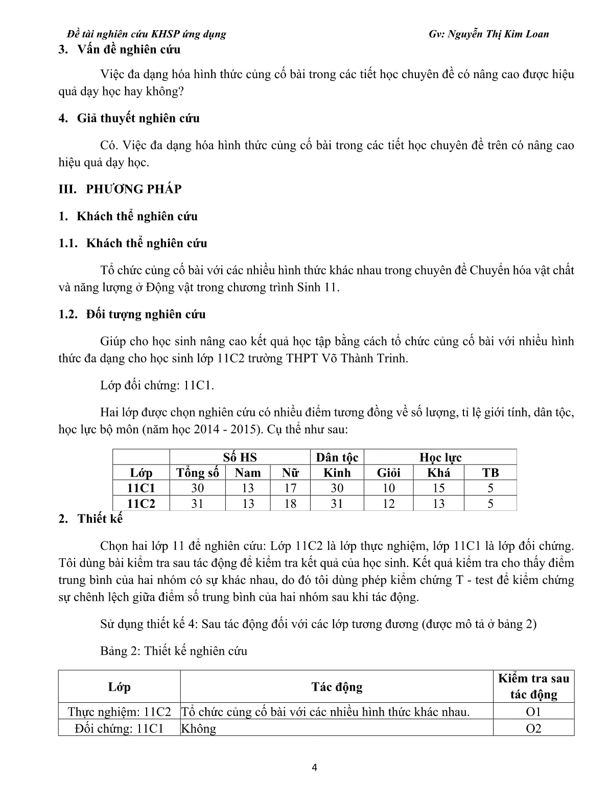 Sáng kiến kinh nghiệm Nâng cao hiệu quả dạy học bằng nhiều hình thức củng cố trang 4