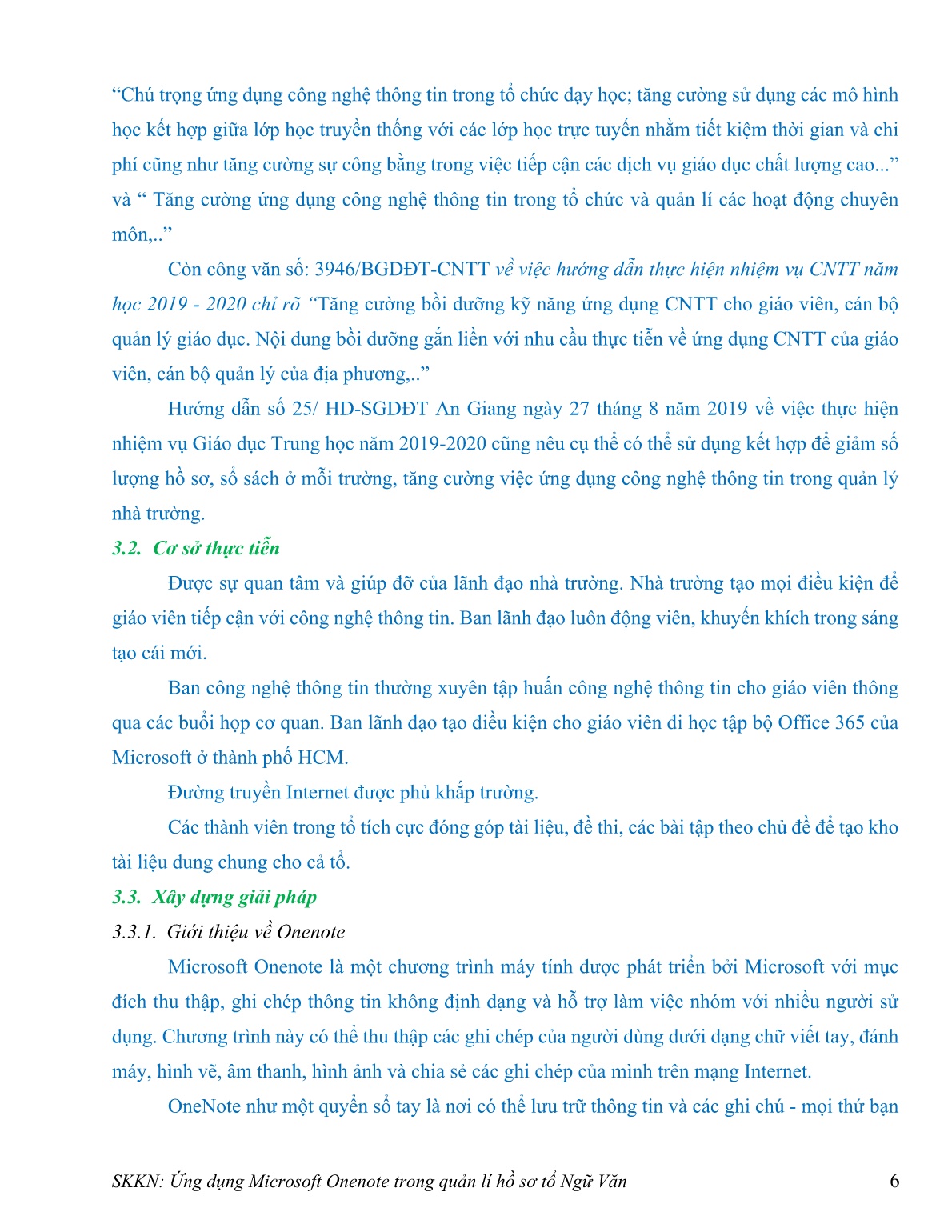 Sáng kiến kinh nghiệm Ứng dụng Microsoft Onenote trong quản lí hồ sơ tổ Ngữ Văn trang 6