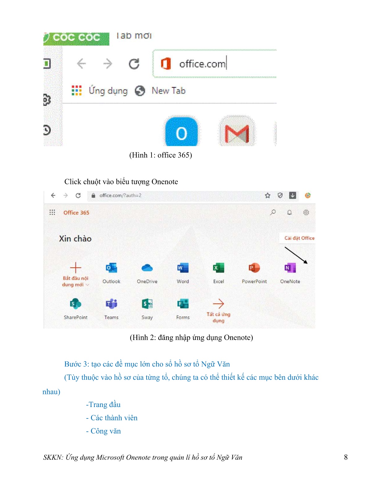 Sáng kiến kinh nghiệm Ứng dụng Microsoft Onenote trong quản lí hồ sơ tổ Ngữ Văn trang 8