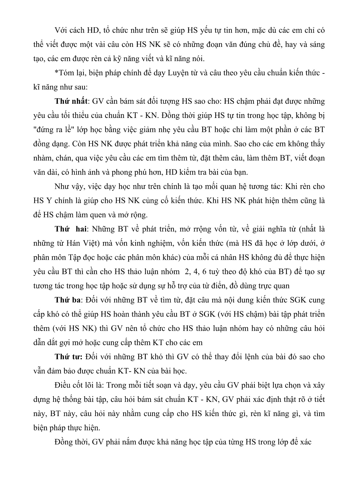 Chuyên đề Nâng cao hiệu quả dạy - Học phân môn luyện từ và câu Lớp 4-5 phần mở rộng vốn từ theo hướng tiếp cận năng lực của học sinh trang 9