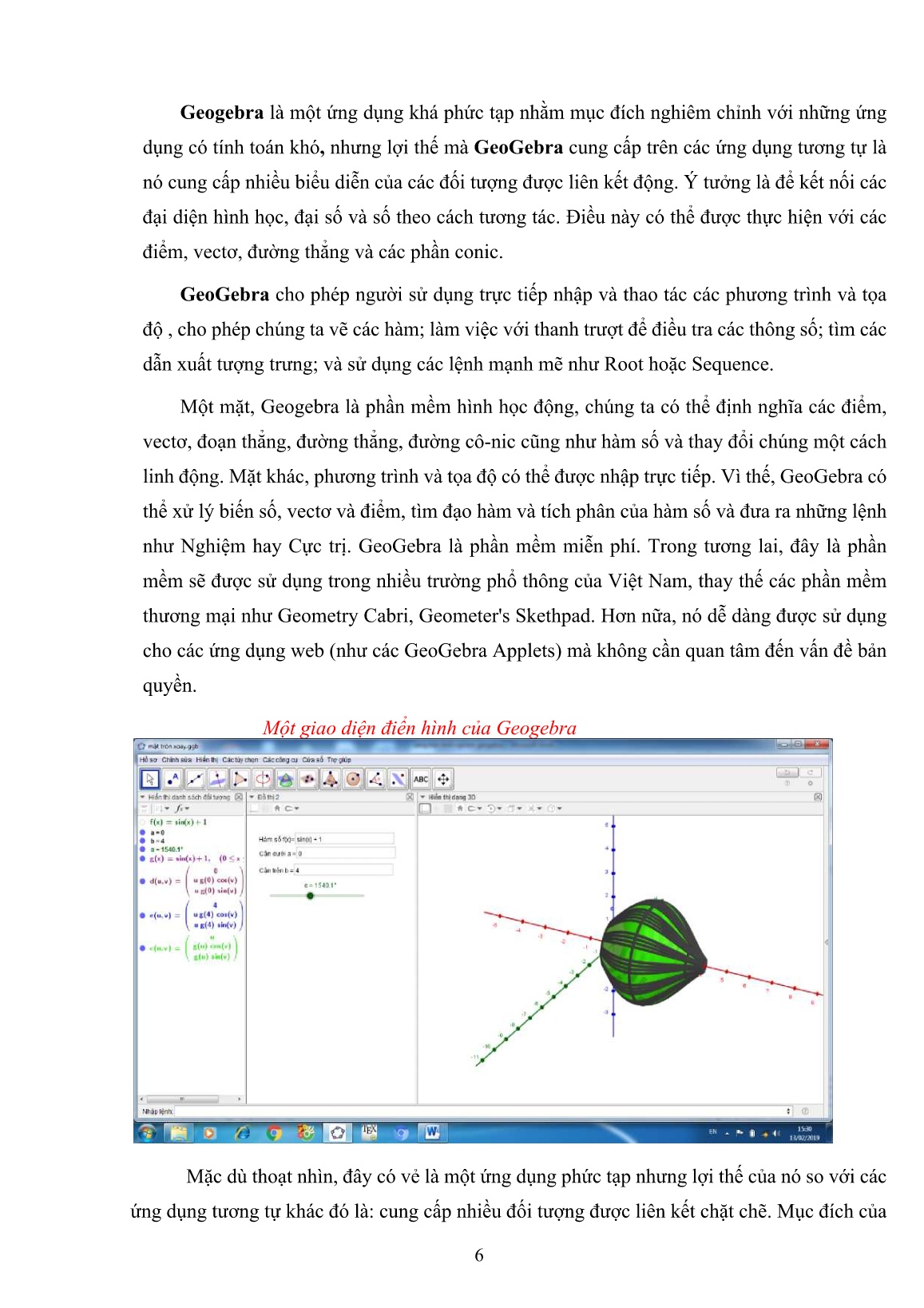 Sáng kiến kinh nghiệm Sử dụng phần mềm Geogebra trong dạy Toán tạo hứng thú học tập cho học sinh Lớp 12 Trường THPT Võ Thành Trinh trang 6