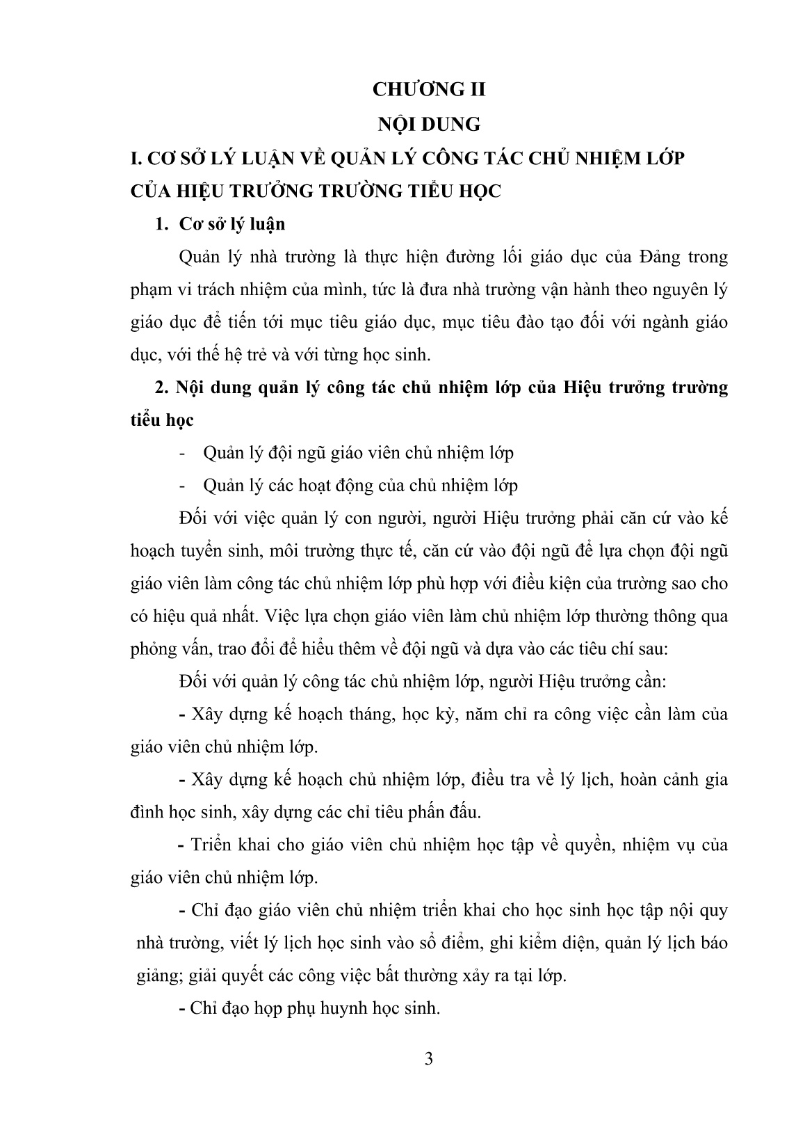 SKKN Một số biện pháp quản lý của Hiệu trưởng đối với công tác chủ nhiệm lớp ở Trường Tiểu học trang 3