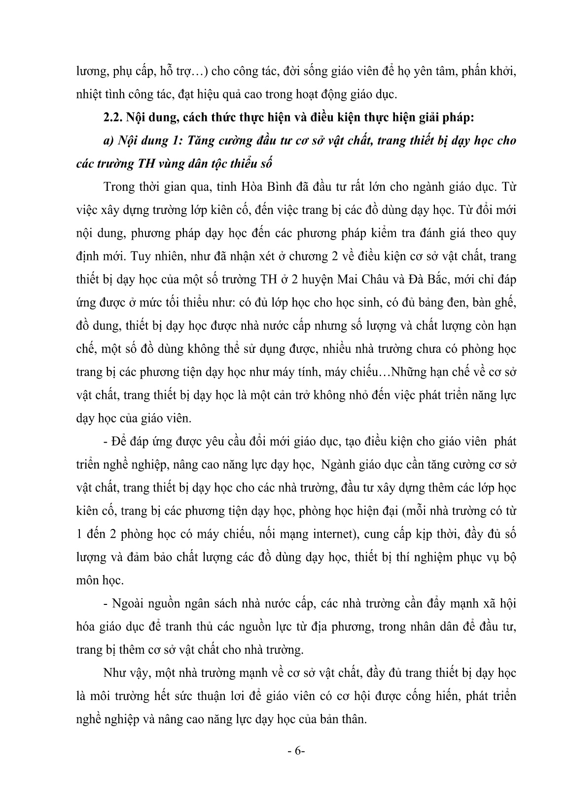 Chuyên đề Hệ thống các giải pháp nâng cao năng lực dạy học cho giáo viên người dân tộc thiểu số cấp Tiểu học trang 6