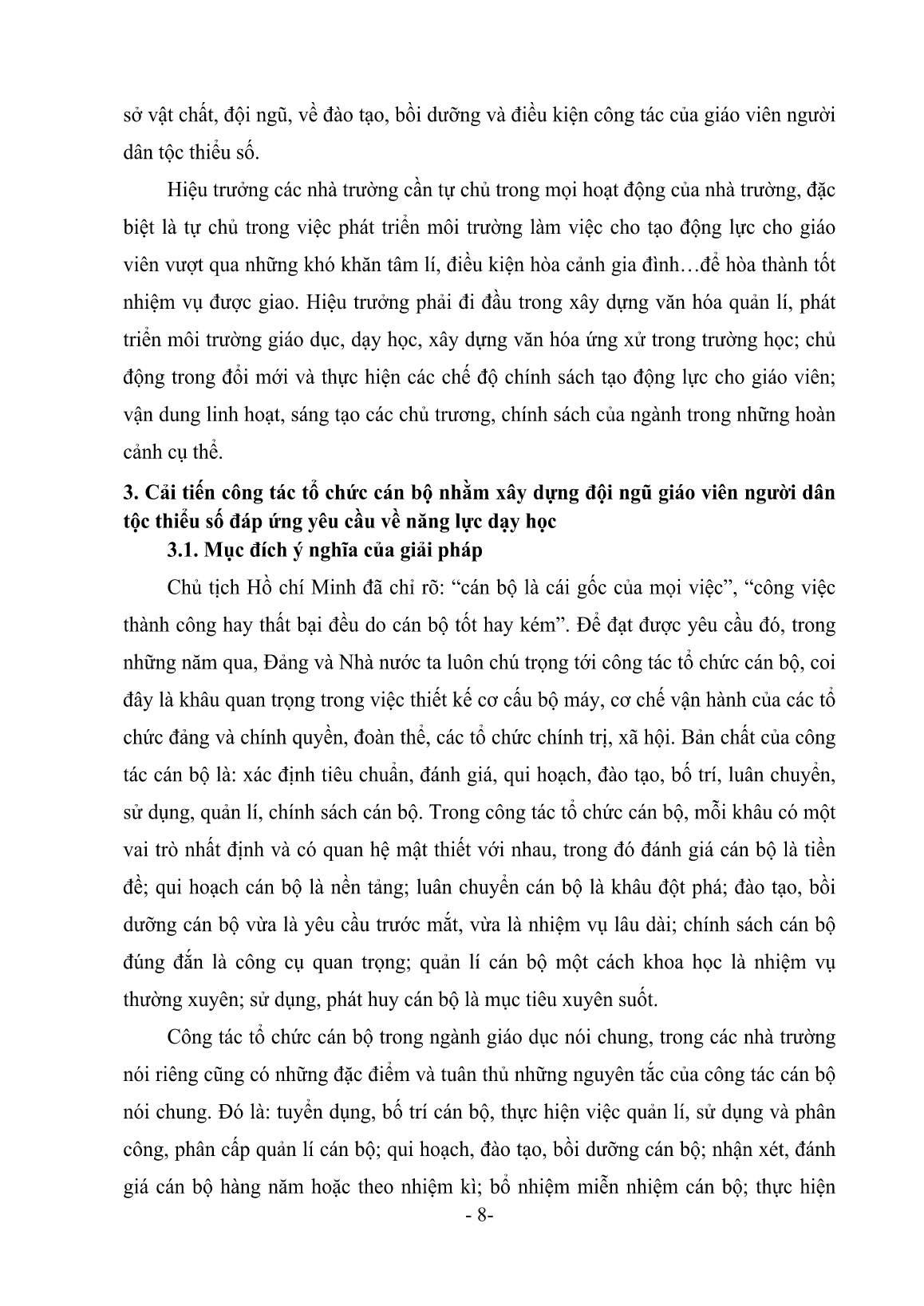 Chuyên đề Hệ thống các giải pháp nâng cao năng lực dạy học cho giáo viên người dân tộc thiểu số cấp Tiểu học trang 8