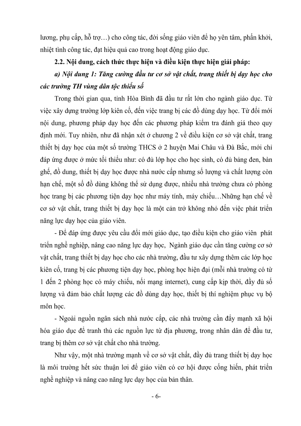 Chuyên đề Hệ thống các giải pháp nâng cao năng lực dạy học cho giáo viên người dân tộc thiểu số cấp THCS trang 6