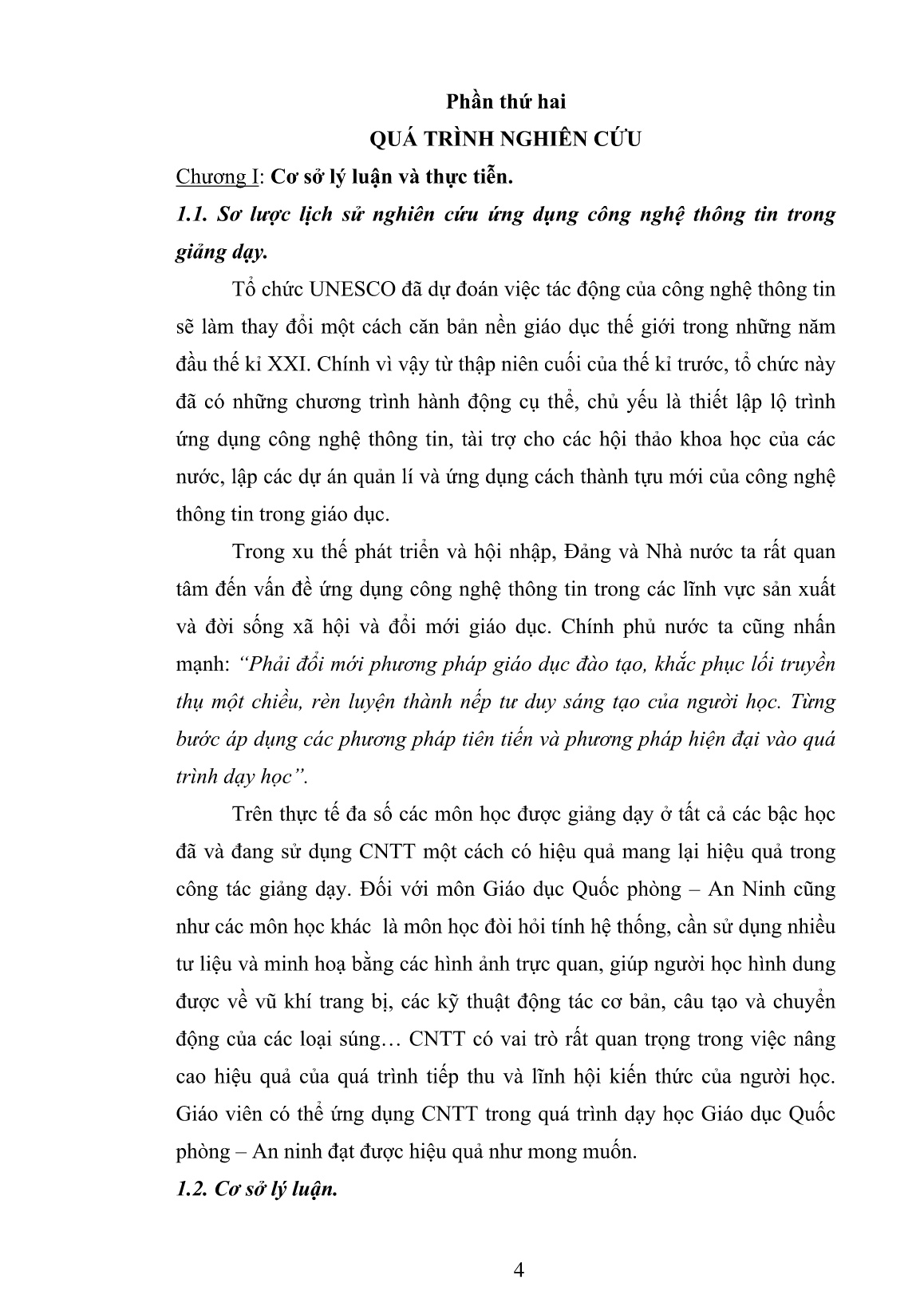 SKKN Ứng dụng công nghệ thông tin vào giảng dạy kỹ thuật sử dụng súng AK và súng trường CKC cho học sinh 11 THPT trang 4