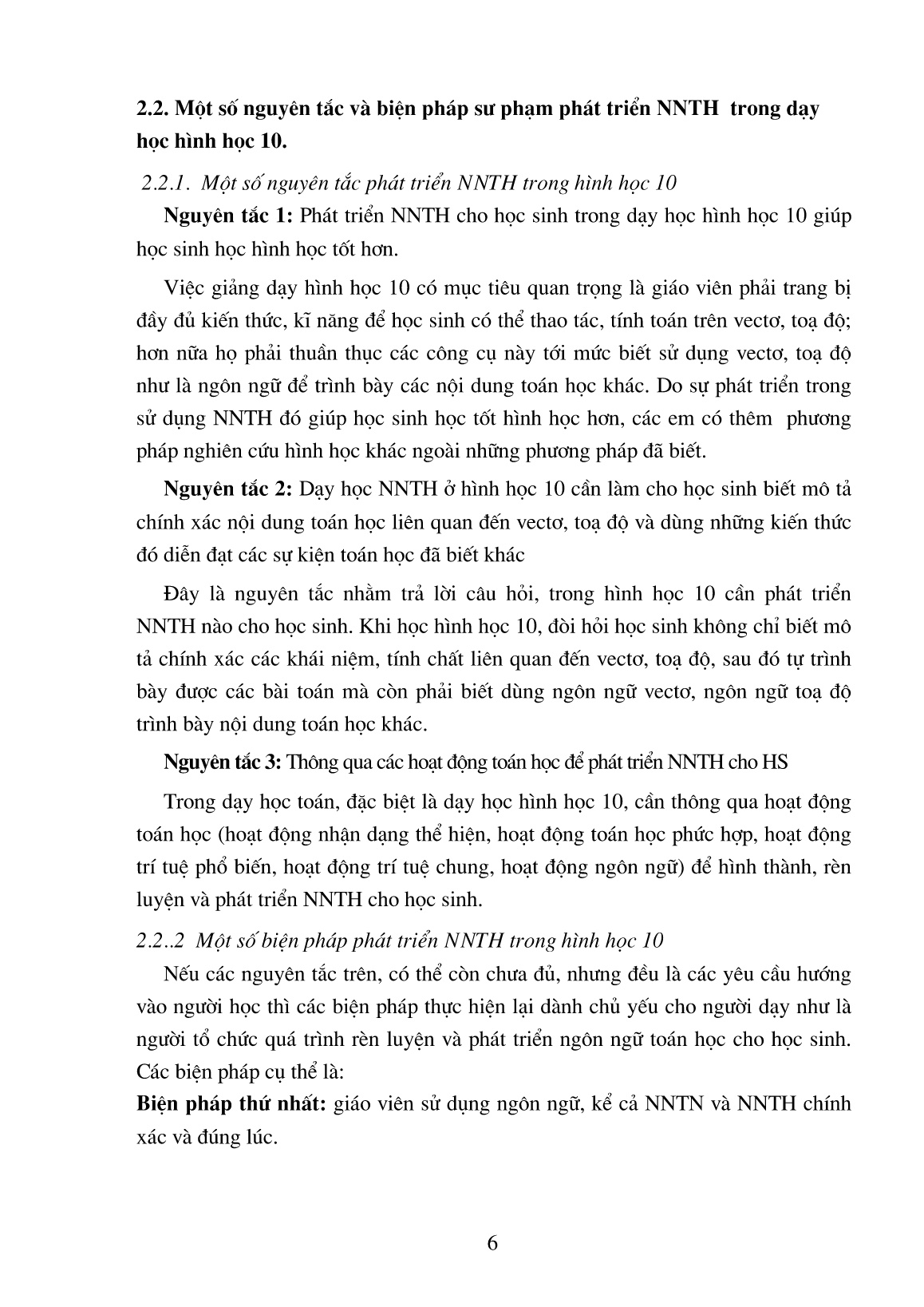 SKKN Phát triển ngôn ngữ toán học cho học sinh thông qua dạy học nội dung véc tơ và tọa độ - Hình học 10 trang 6
