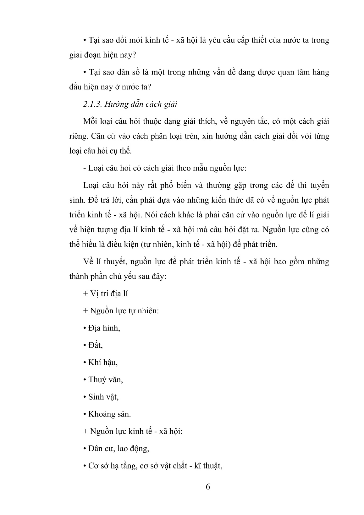 SKKN Phân loại và hướng dẫn cách giải câu hỏi lý thuyết môn Địa lí phục vụ ôn thi cao đẳng và đại học trang 6