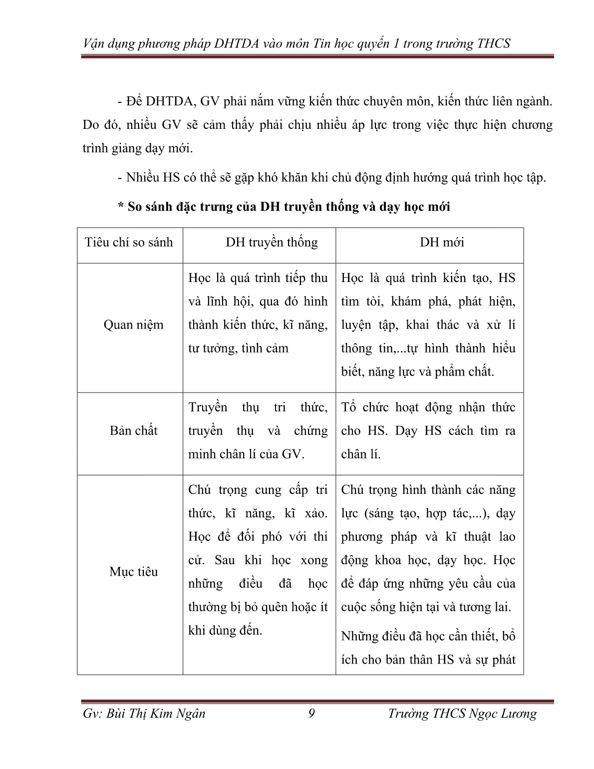 SKKN Vận dụng phương pháp dạy học theo dự án vào chương III – Phần mềm trình chiếu môn Tin học quyển 4 trong trường THCS trang 9