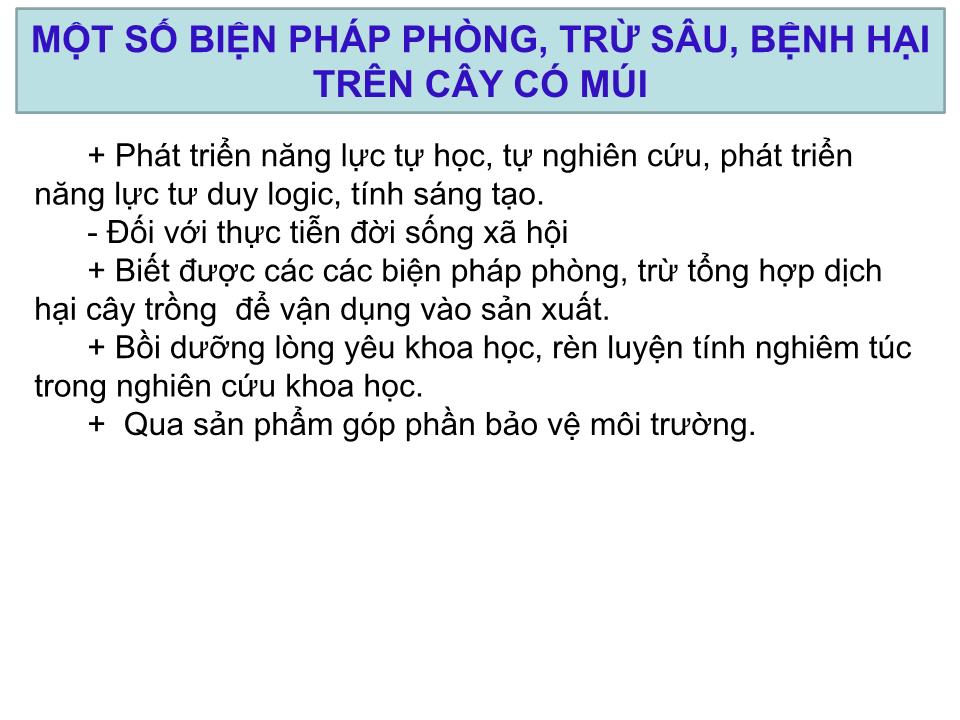 Báo cáo Sáng kiến Một số biện pháp phòng, trừ sâu, bệnh hại trên cây có múi trang 4