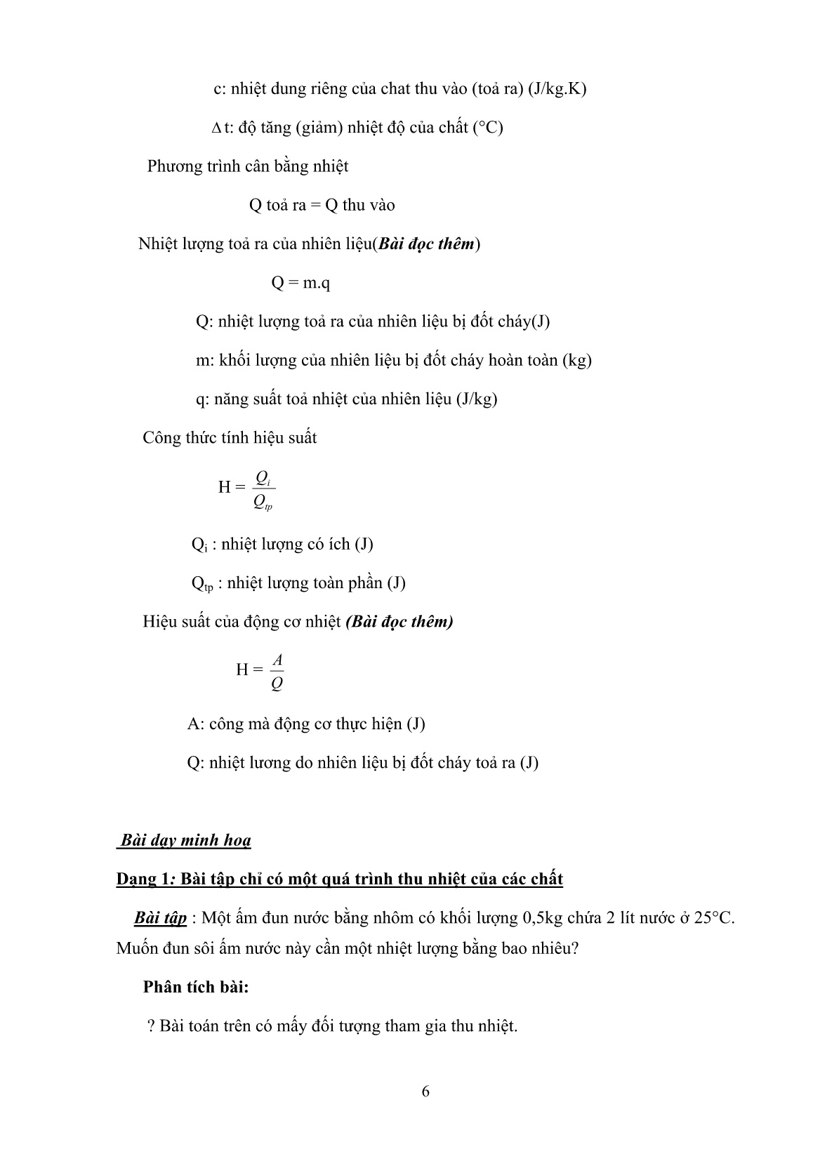 Sáng kiến kinh nghiệm Phương pháp giải bài tập phần nhiệt học trang 6