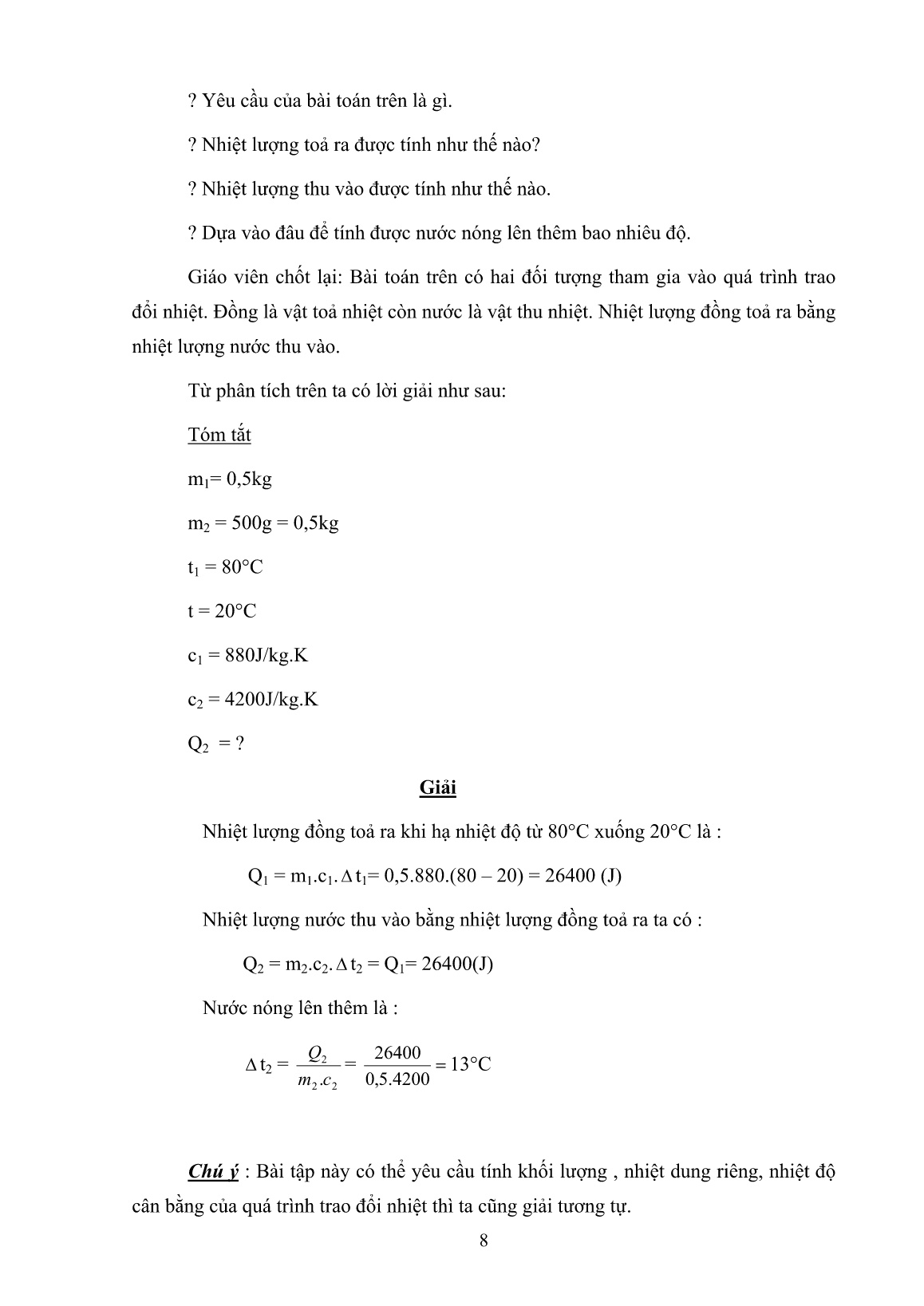 Sáng kiến kinh nghiệm Phương pháp giải bài tập phần nhiệt học trang 8