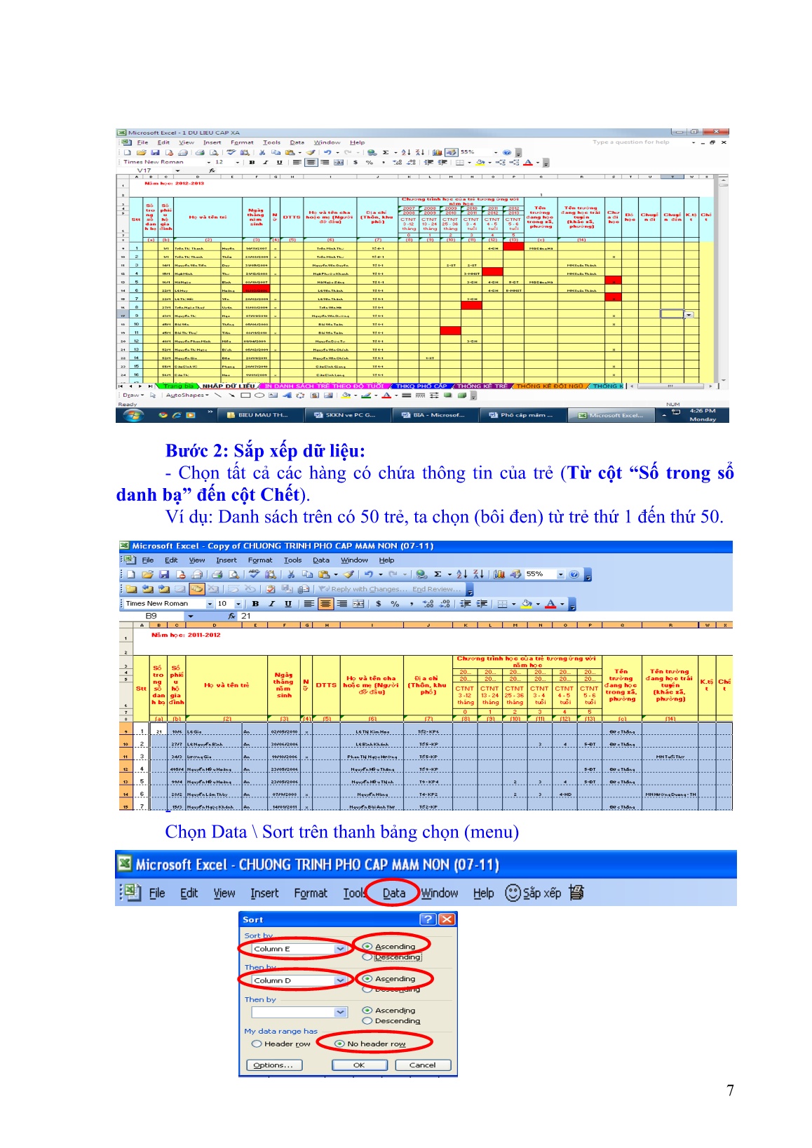 SKKN Thiết kế phần mềm nhập và xử lý dữ liệu Phổ cập Giáo dục Mầm non cho trẻ em năm tuổi trang 7