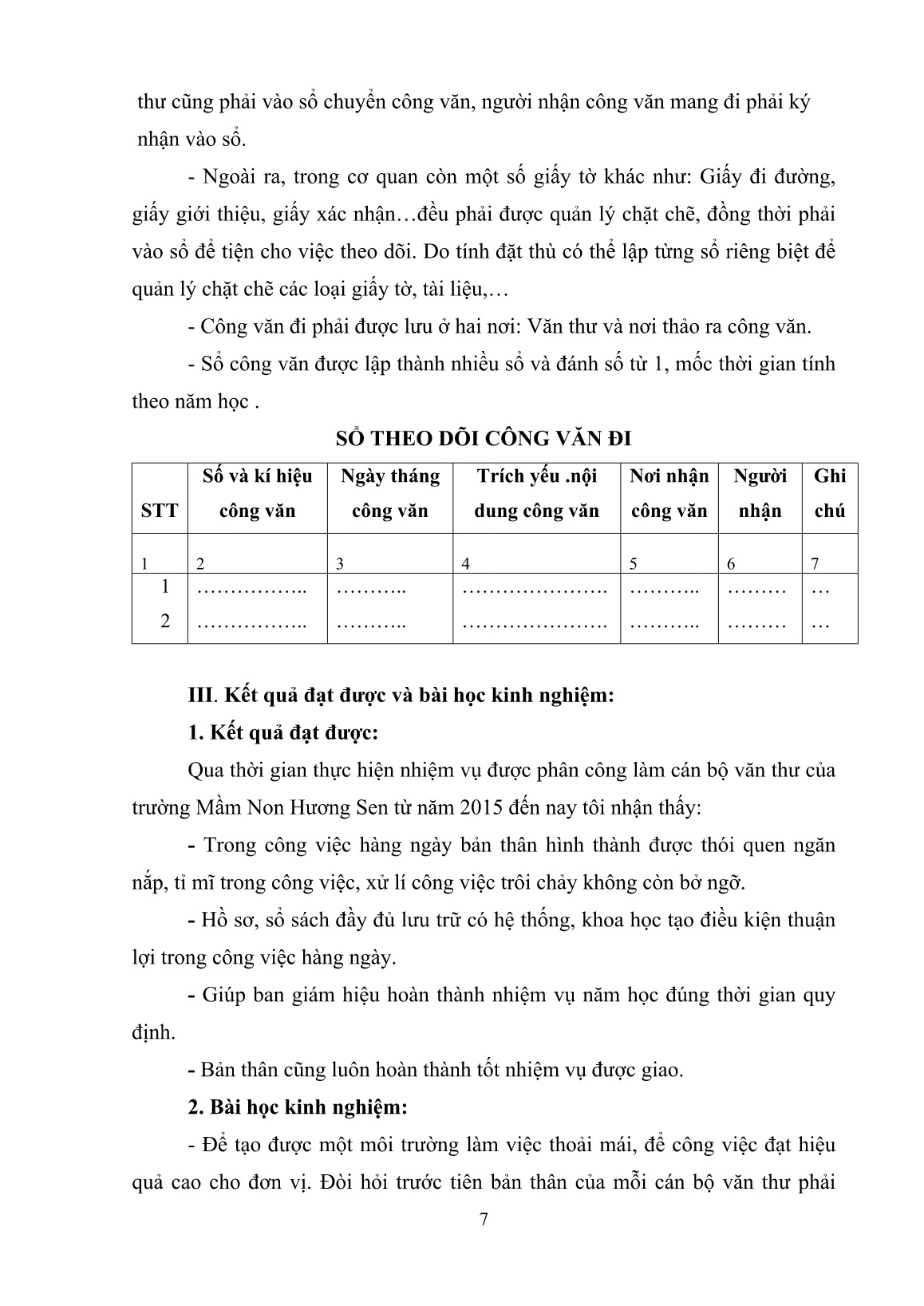 SKKN Một số biện pháp nâng cao hiệu quả công tác văn thư tại trường Mầm non trang 7