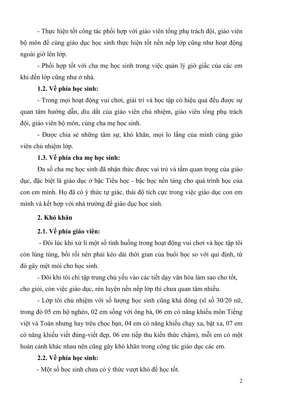 SKKN Một số biện pháp xây dựng nền nếp lớp giúp học sinh Lớp 5 có ý thức học tập tốt trang 2