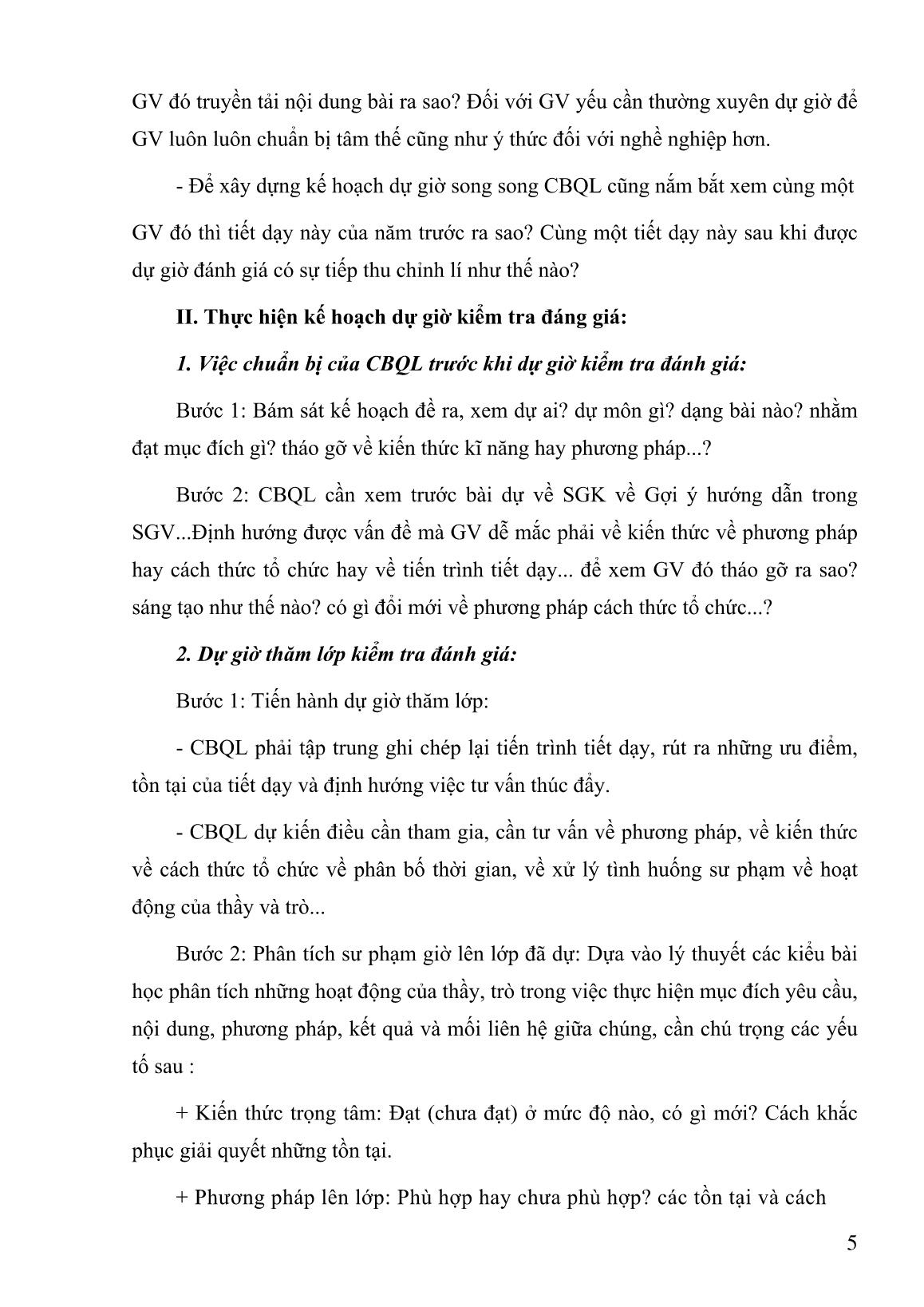 Sáng kiến kinh nghiệm Đẩy mạnh hoạt động dạy học thông qua việc dự giờ thăm lớp trang 5