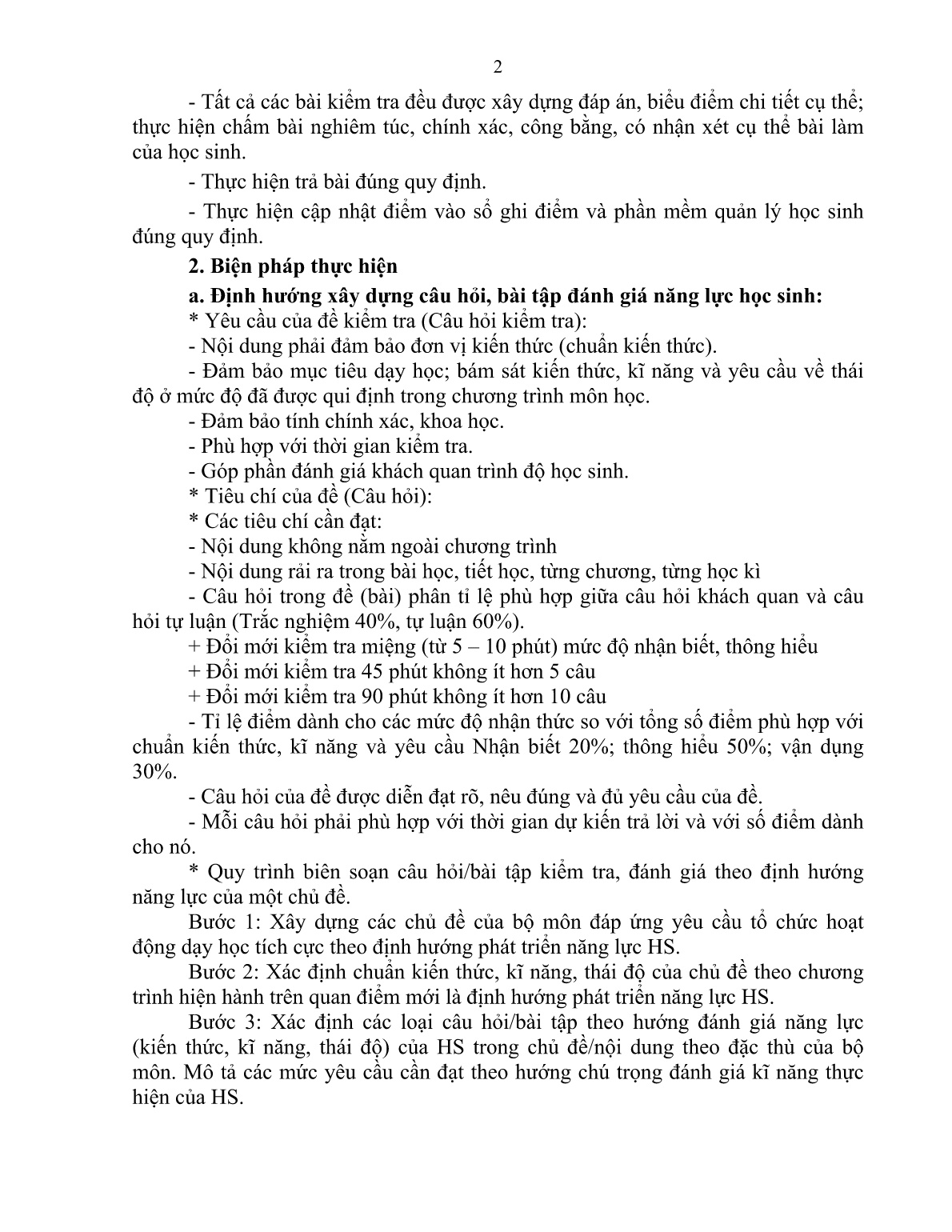 Chuyên đề Đổi mới kiểm tra đánh giá theo hướng phát triển năng lực học sinh trang 2