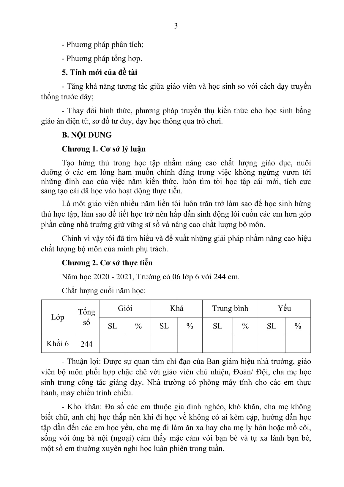 SKKN Nâng cao chất lượng môn Tin học 6 bằng cách tạo hứng thú cho học sinh ở Trường Trung học cơ sở trang 3