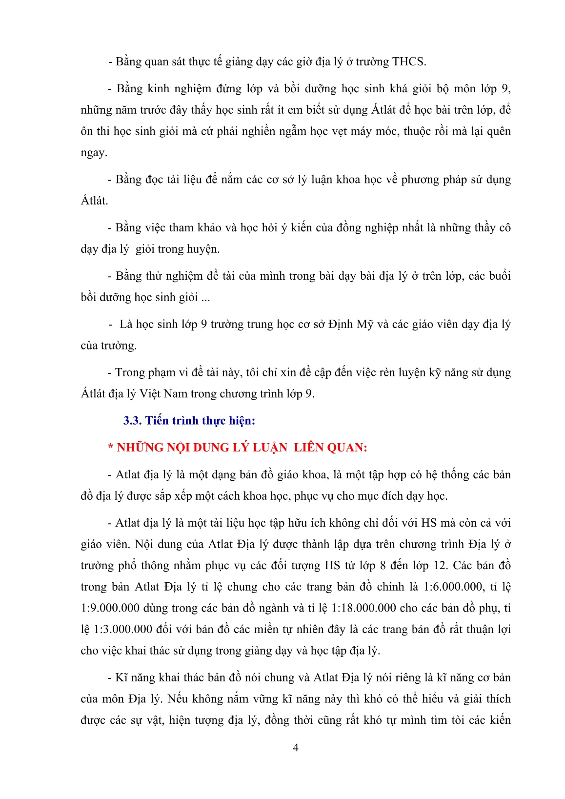 Sáng kiến kinh nghiệm Nâng cao chất lượng bộ môn địa lý thông qua việc rèn luyện kỹ năng sử dụng Atlat Điạ lý Việt Nam cho học sinh Lớp 9 trang 4