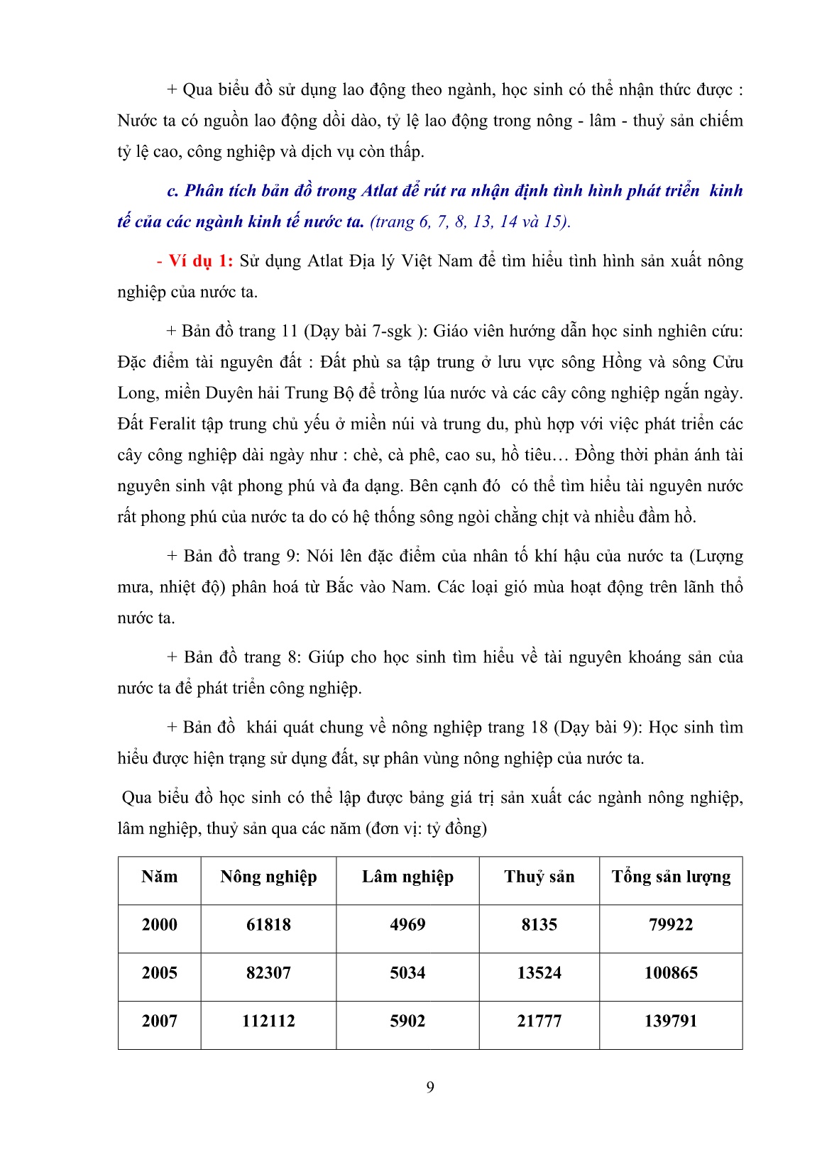 Sáng kiến kinh nghiệm Nâng cao chất lượng bộ môn địa lý thông qua việc rèn luyện kỹ năng sử dụng Atlat Điạ lý Việt Nam cho học sinh Lớp 9 trang 9