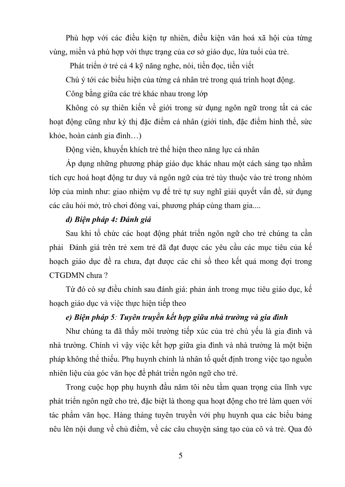 Sáng kiến kinh nghiệm Một số biện pháp PTNN cho trẻ 3-4 tuổi thông qua hoạt động làm quen với văn học trang 5