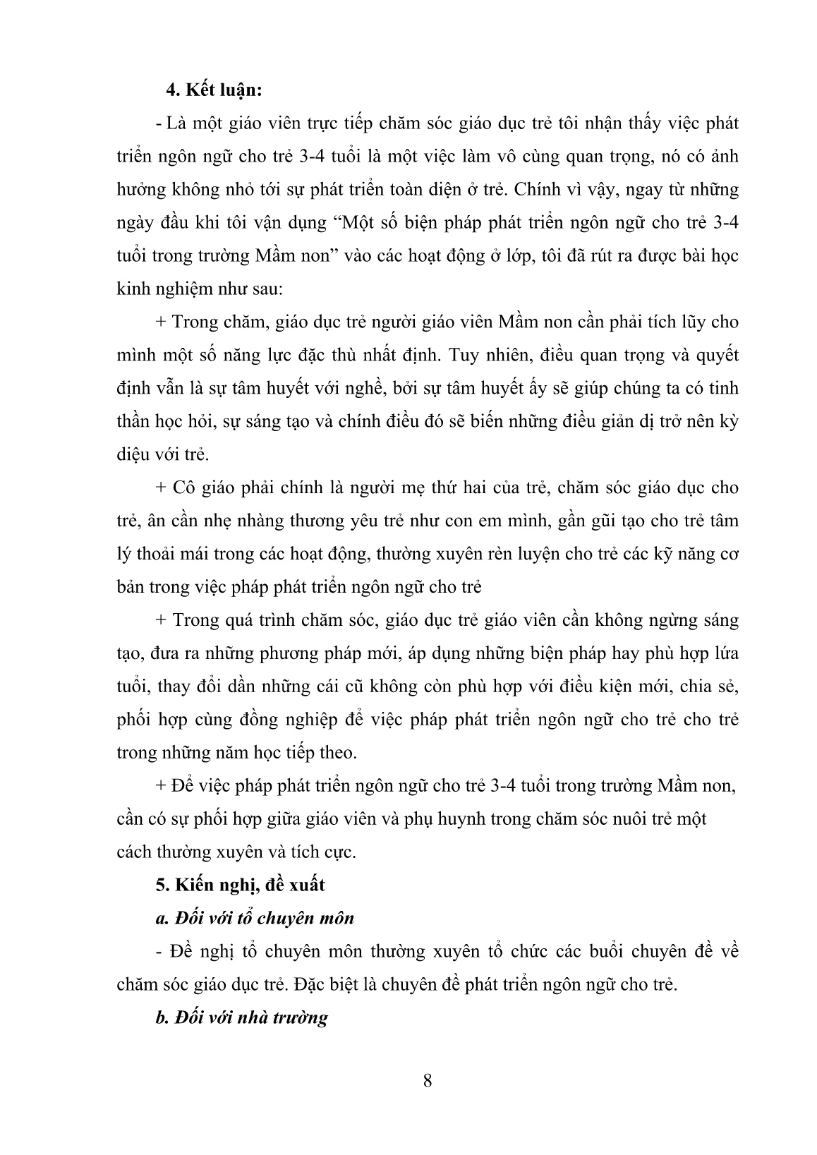 Sáng kiến kinh nghiệm Một số biện pháp PTNN cho trẻ 3-4 tuổi thông qua hoạt động làm quen với văn học trang 8