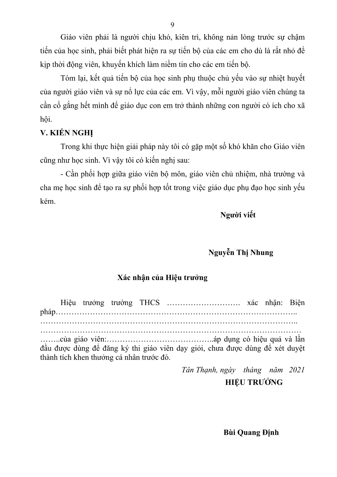 Báo cáo Biện pháp khắc phục học sinh yếu kém môn Tiếng Anh trang 9