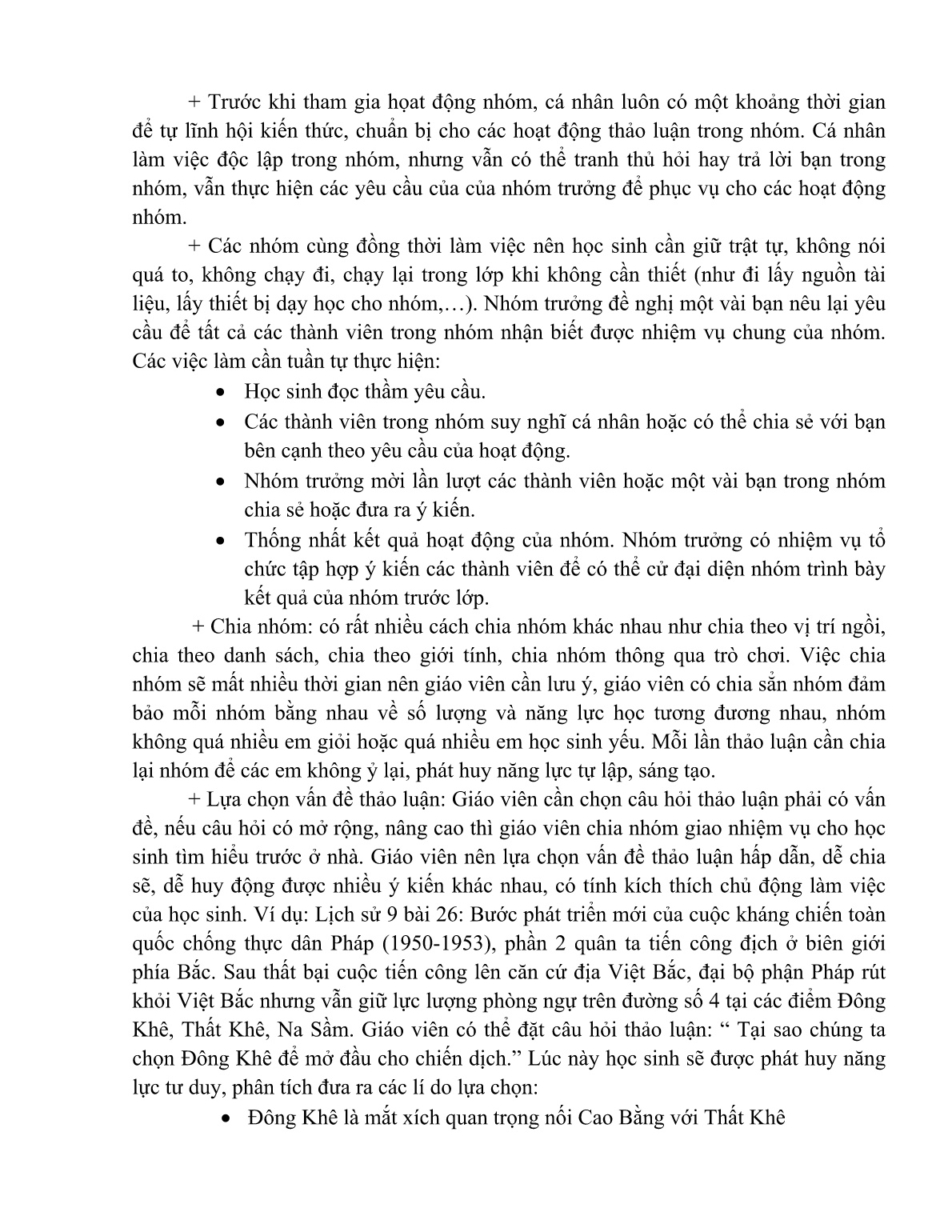 Báo cáo Biện pháp hoạt động dạy học nhóm theo định hướng phát triển năng lực học sinh trang 3