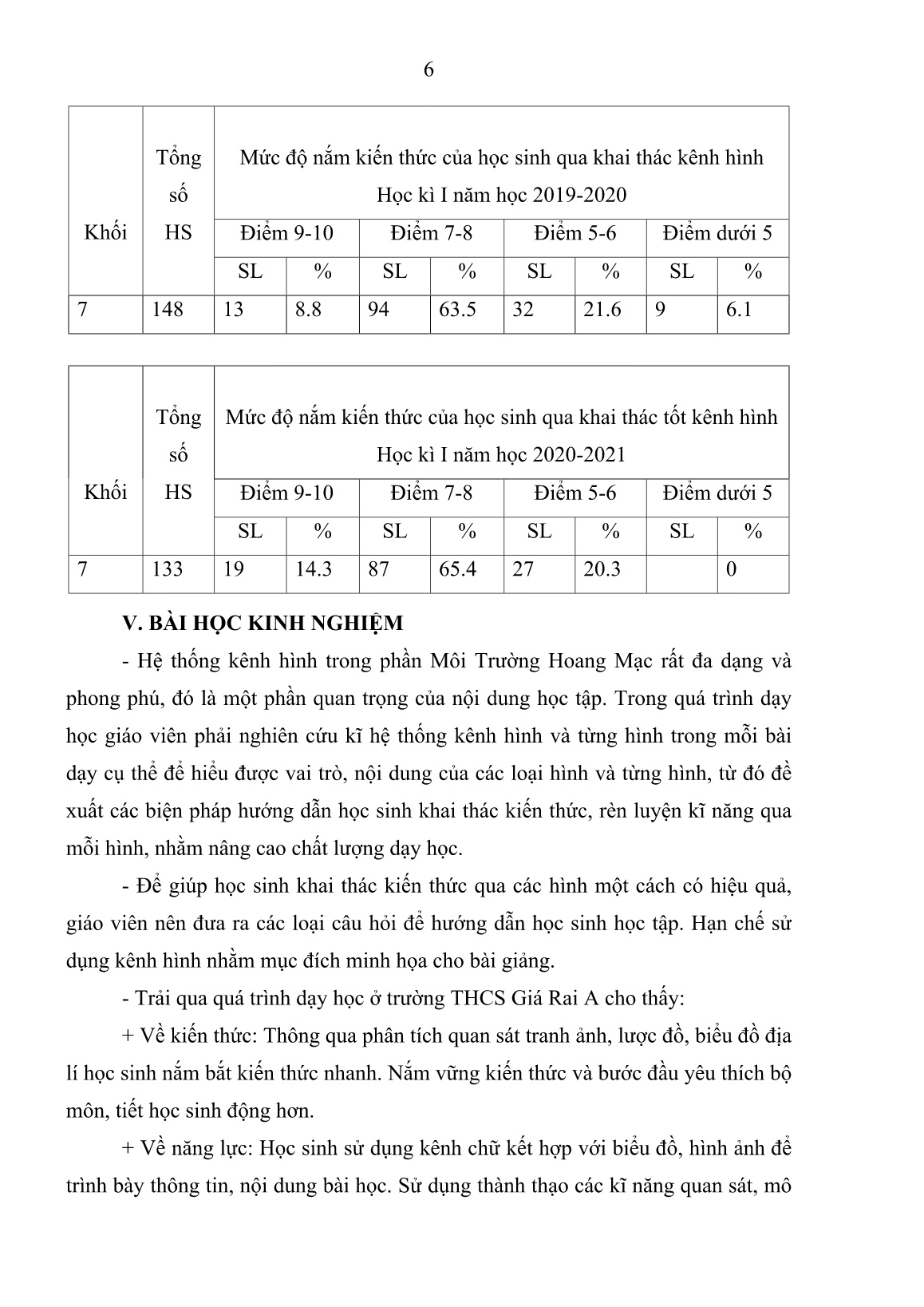 Báo cáo Biện pháp khai thác kênh hình trong sách giáo khoa Địa lí 7 để dạy phần môi trường hoang mạc trang 6