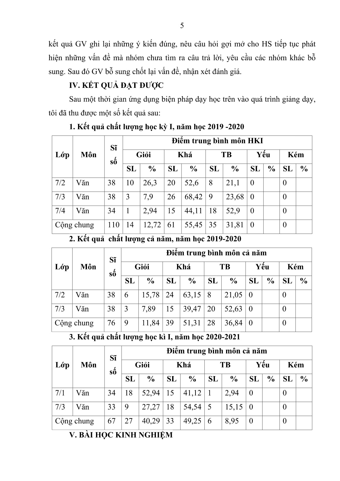 Báo cáo Biện pháp biện pháp thảo luận nhóm lấy học sinh làm trung tâm trong giờ học Ngữ Văn THCS trang 5