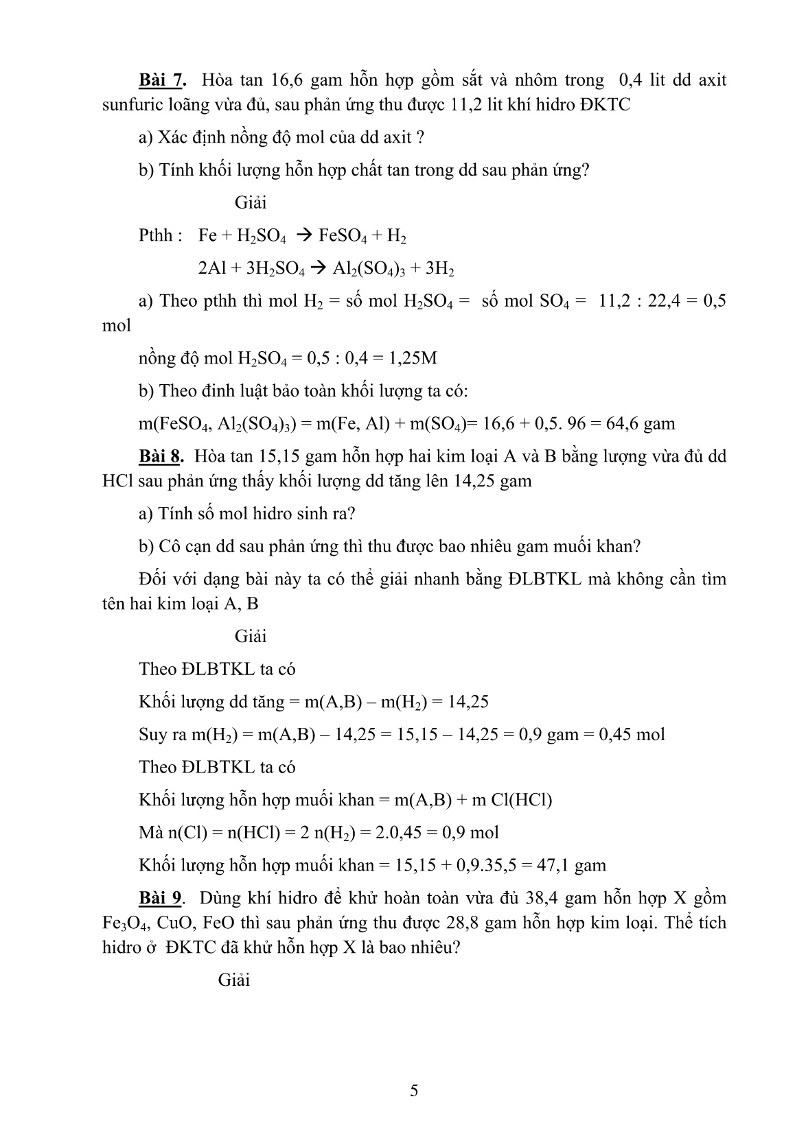 Báo cáo Biện pháp giúp học sinh giải nhanh bài toán hóa học dựa vào định luật bảo toàn khối lượng trang 5