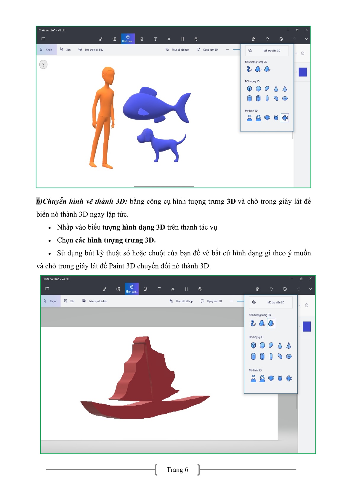 Sáng kiến kinh nghiệm Ứng dụng một số tính năng của hai phần mềm paint 3D và powerpoint 2019 để hướng dẫn học sinh vẽ tranh ở Lớp 6 trang 6